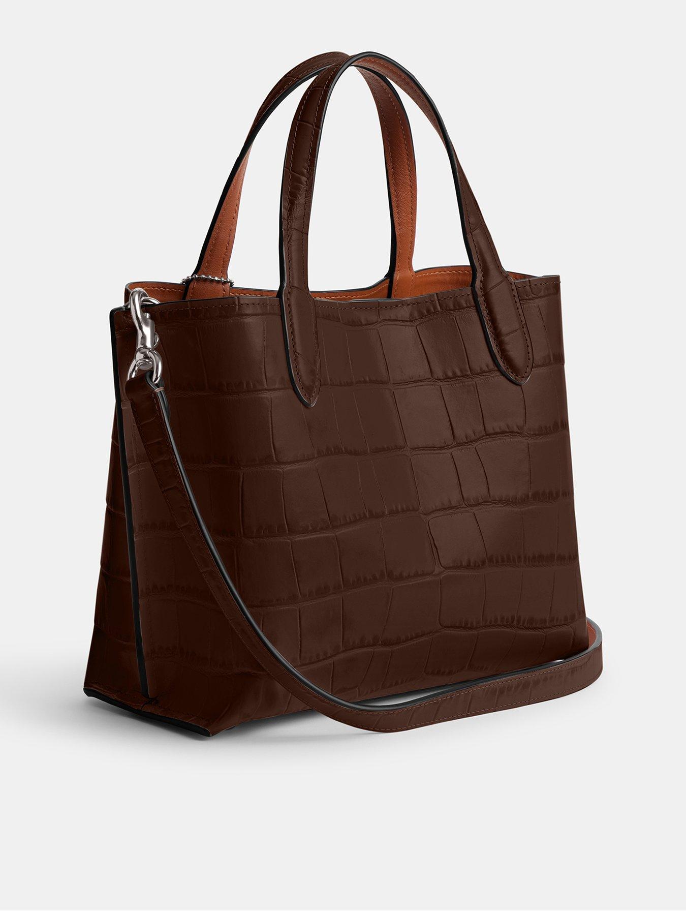 Willow 24 Embossed Croc Tote Bag Brown