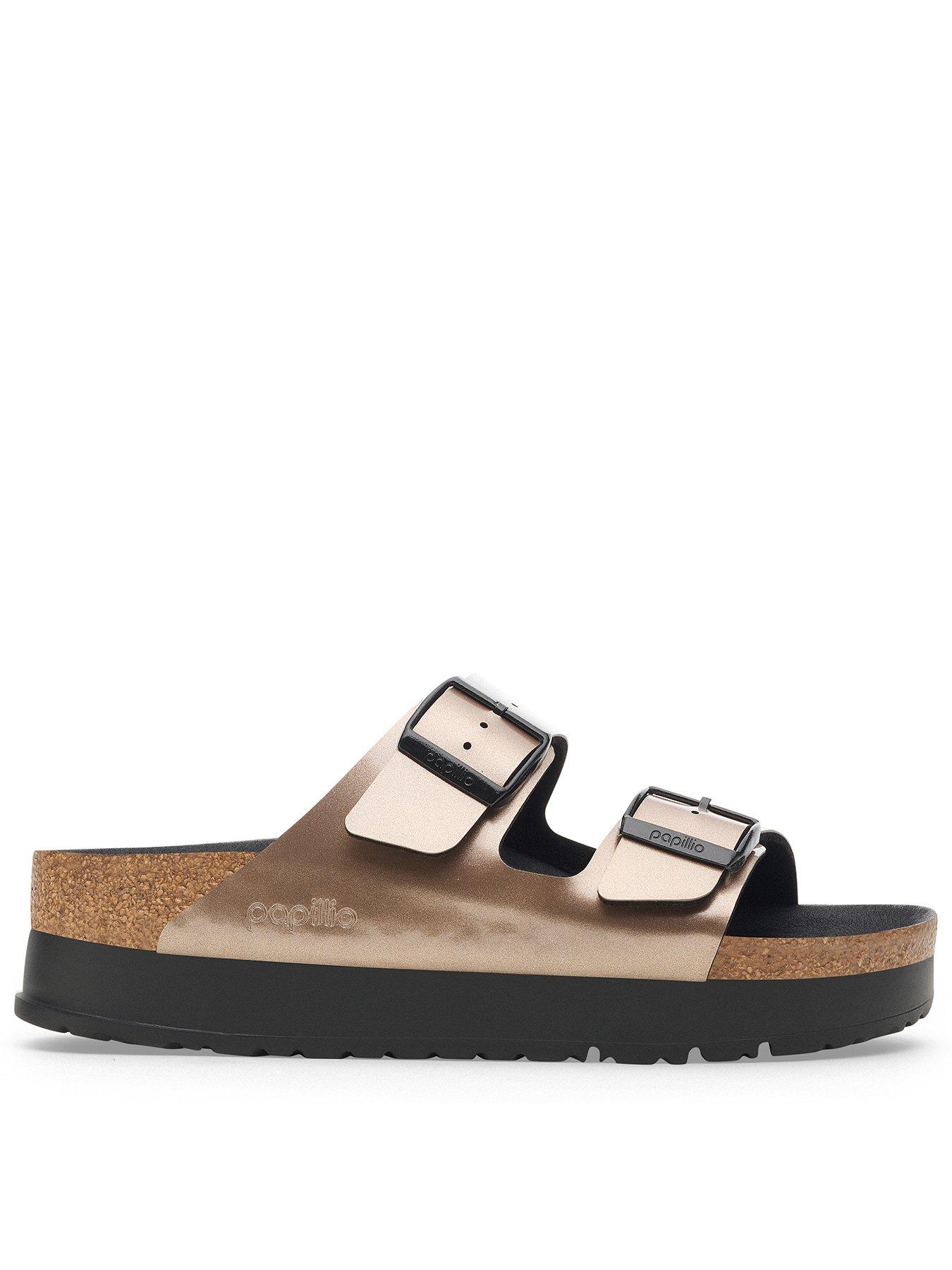 birkenstock-two-strap-arizona-platform-birko-flor-sandal-metallic-taupe-gold