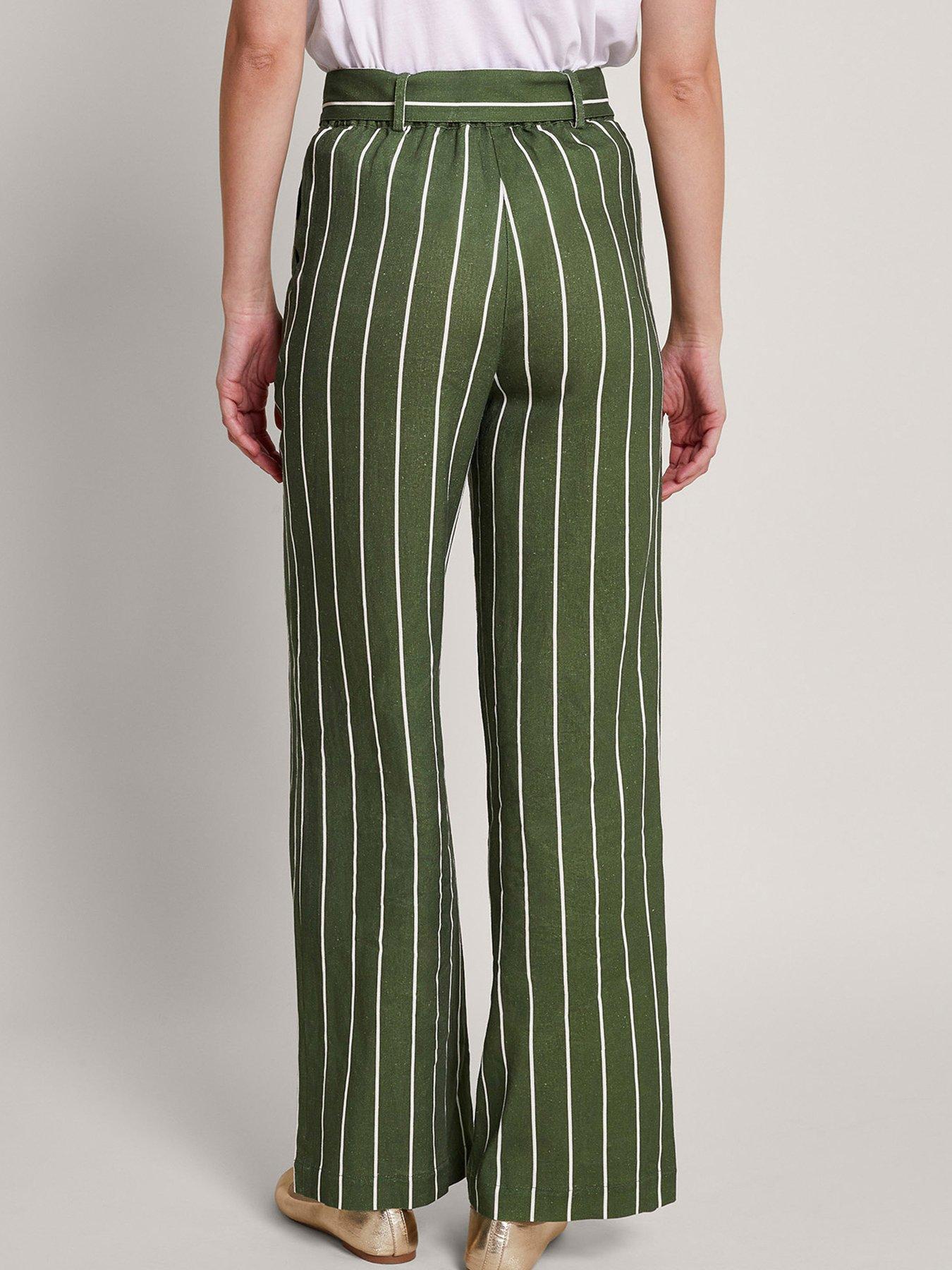 monsoon-susan-stripe-trousers-greenstillFront