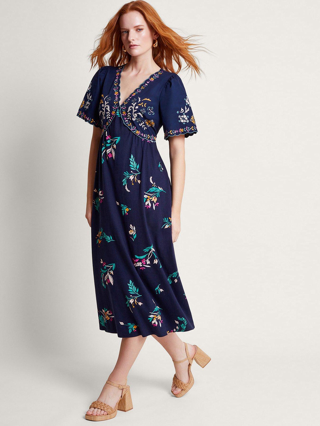 Maya Floral Embroidered Dress