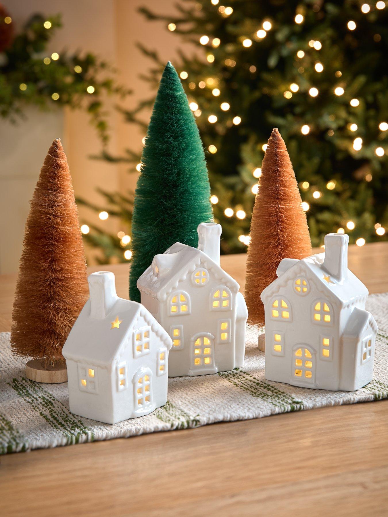 very-home-set-ofnbsp3-light-up-housesbottlebrush-trees-christmas-decorationsfront