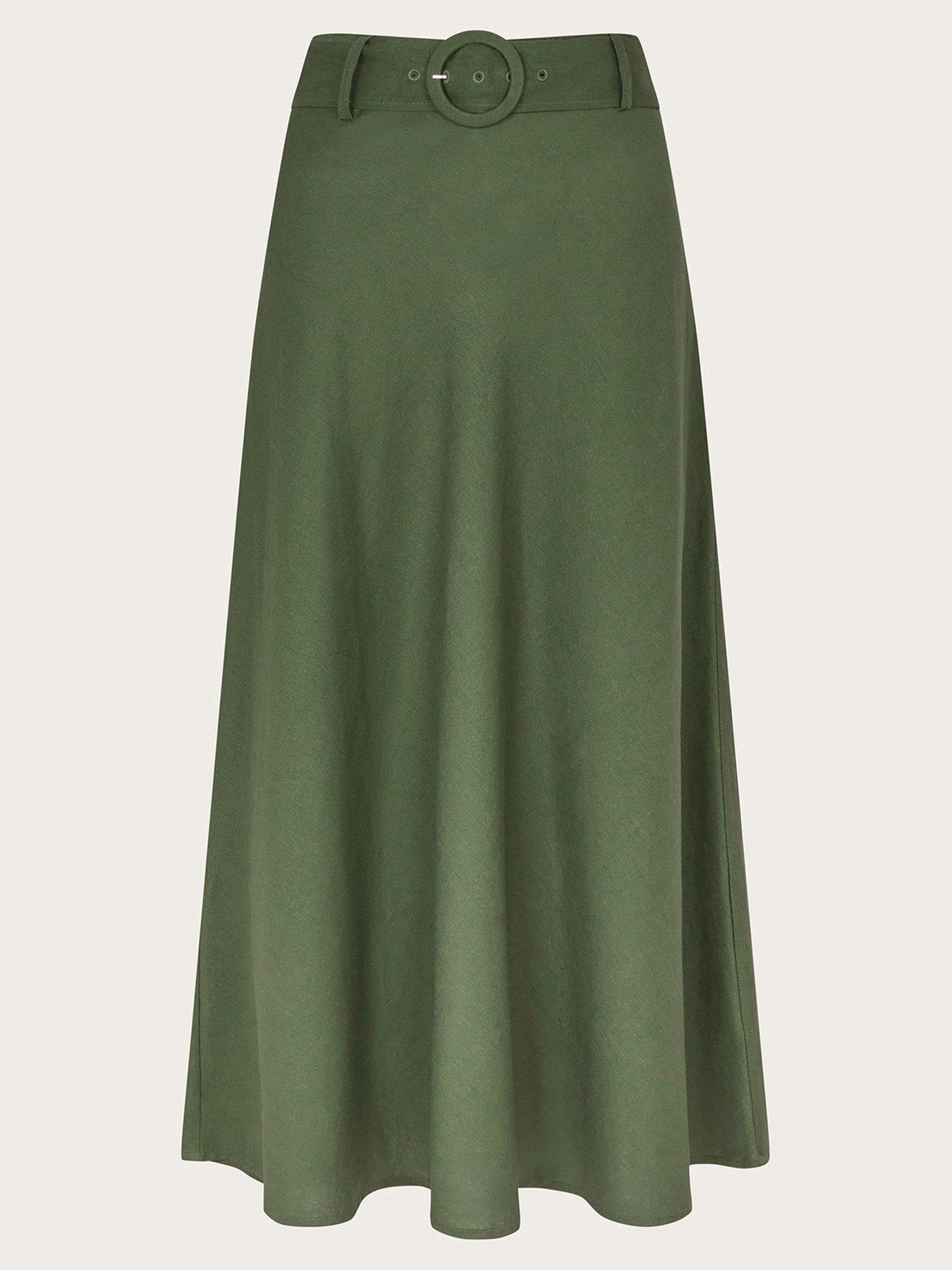 monsoon-olive-belted-midi-skirt-greenoutfit