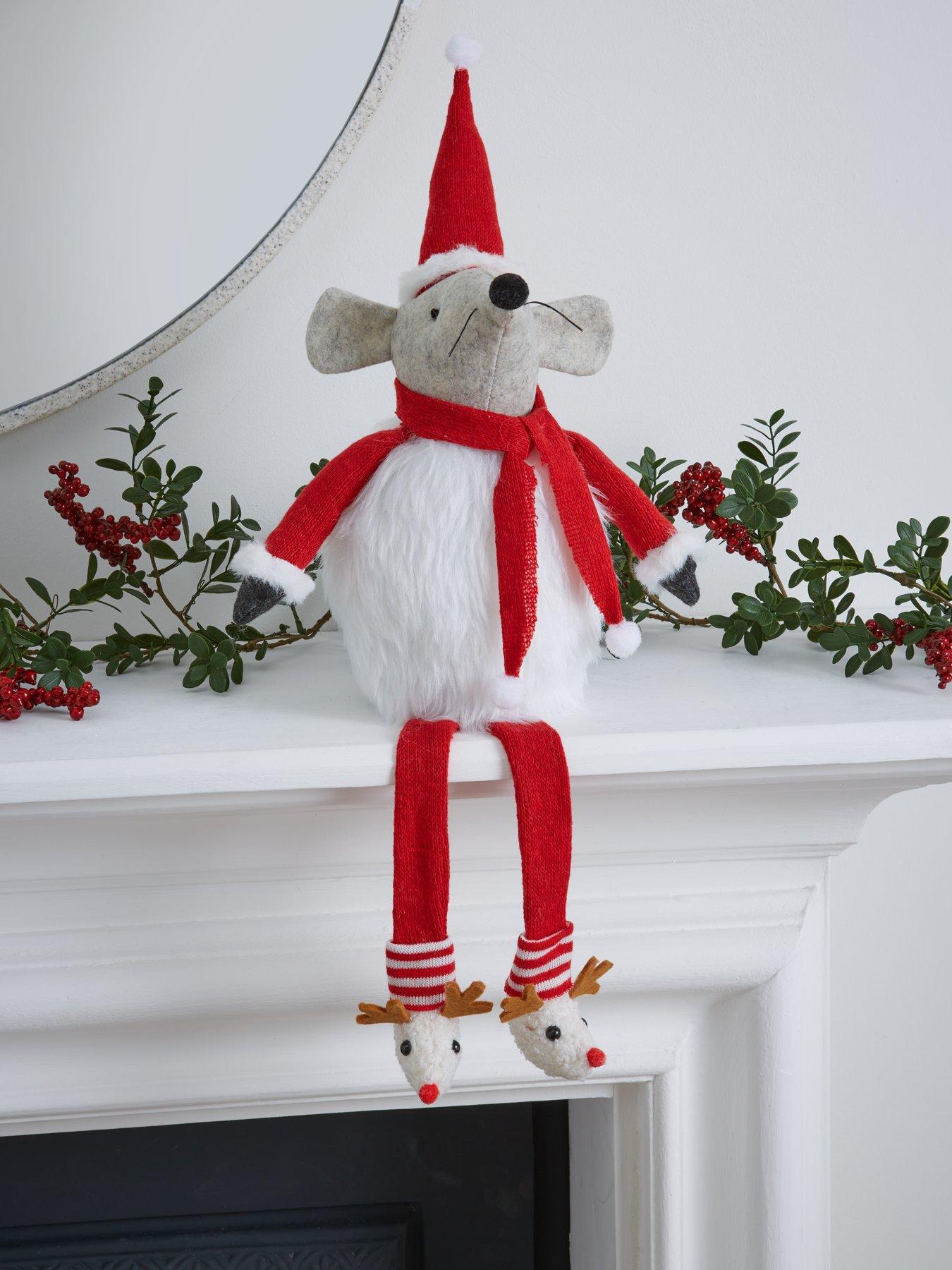 very-home-dangly-leg-mouse-with-booties-christmas-decoration