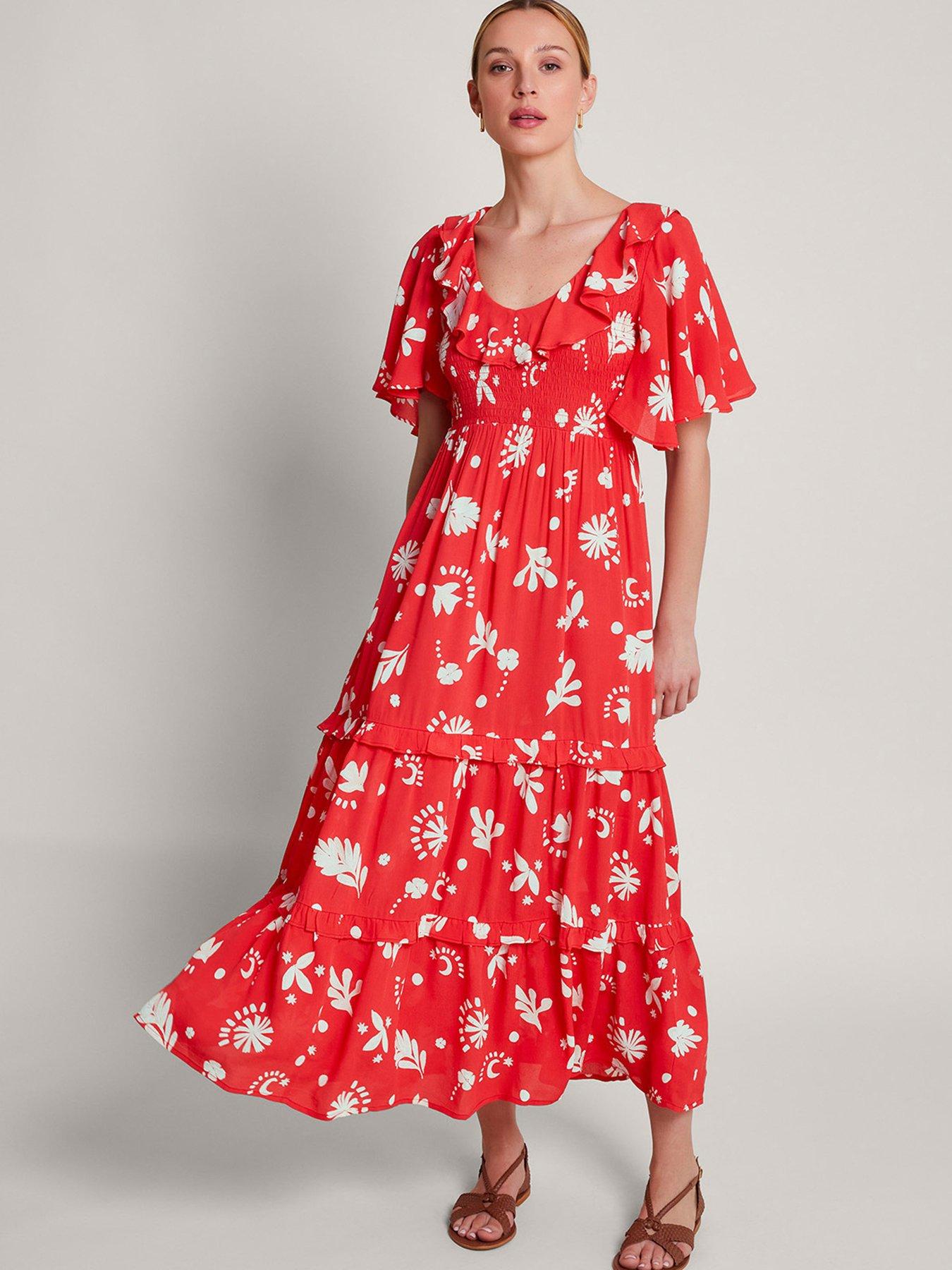 monsoon-lily-tiered-dress-redfront