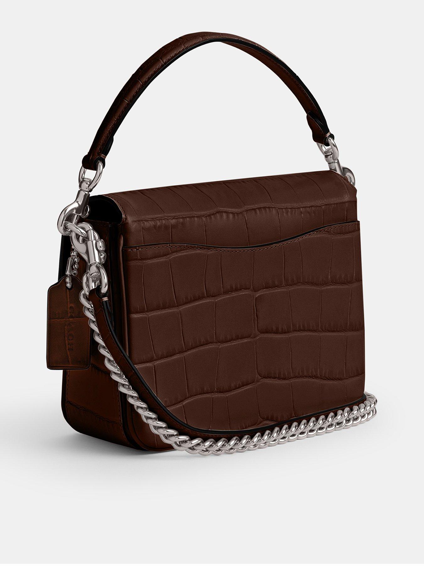 COACH Cassie 19 Croc Embossed Leather Crossbody Bag Brown Very Ireland