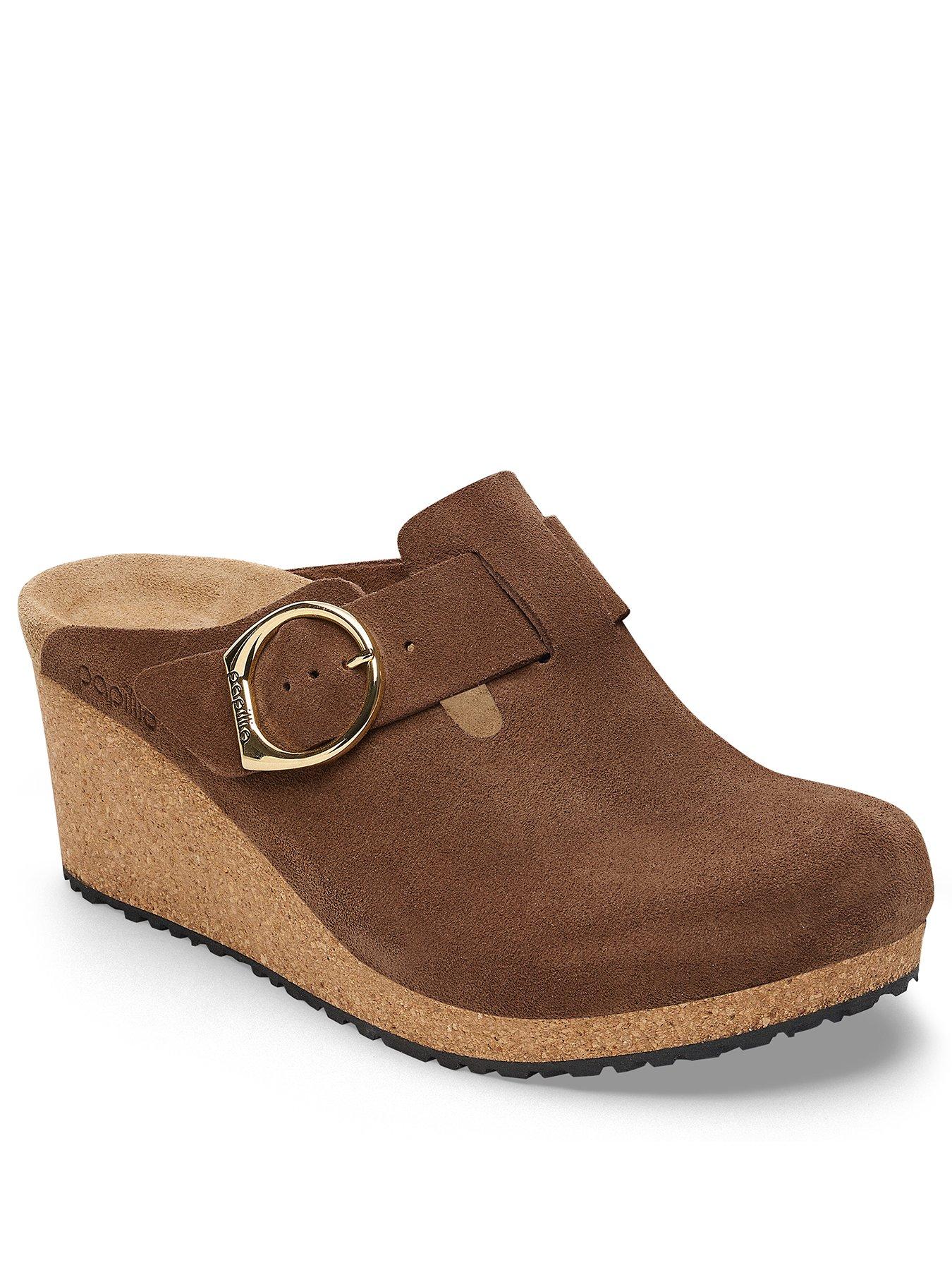 birkenstock-papillo-ring-buckle-suede-wedge-dark-tea-brownstillFront