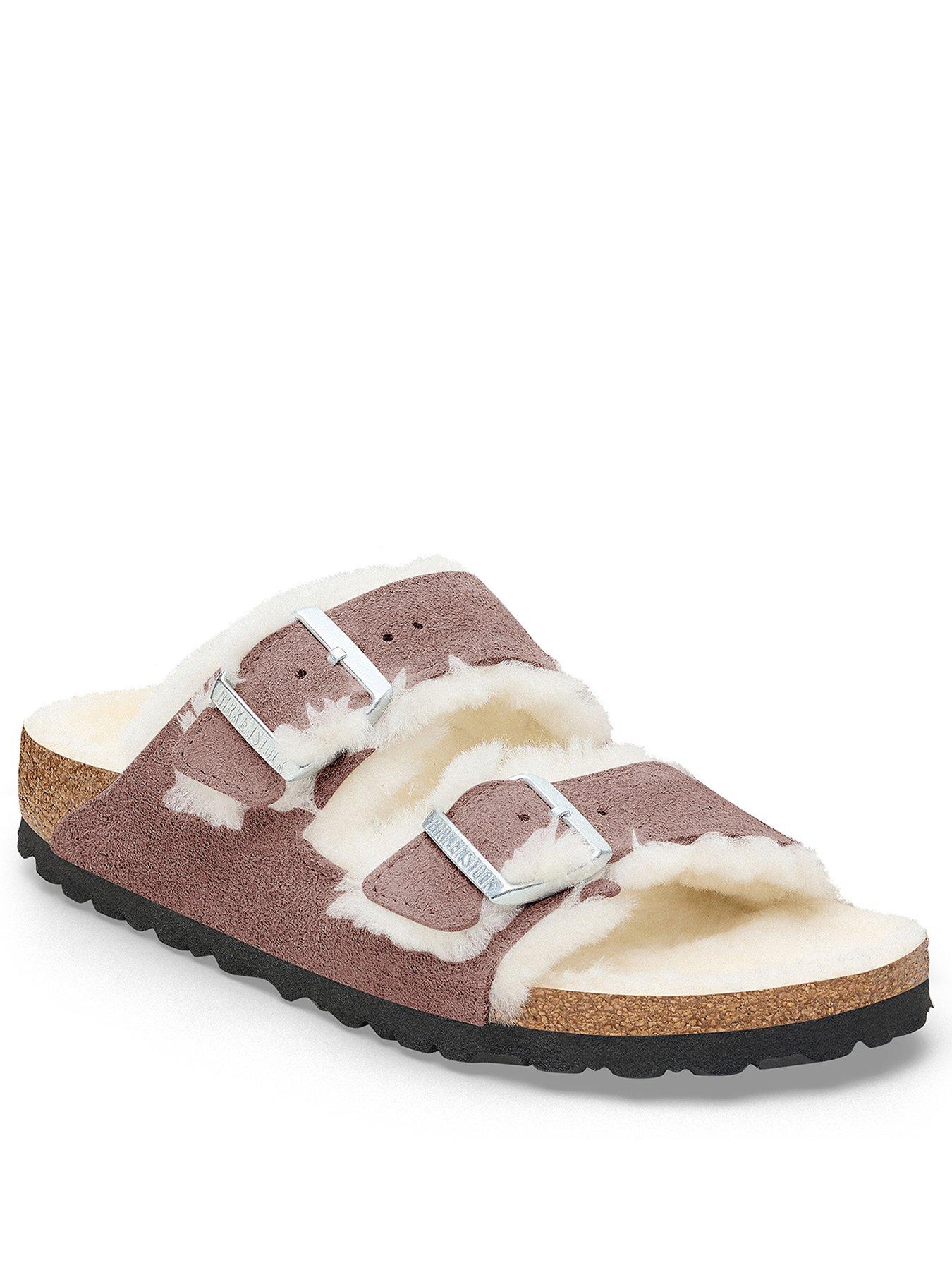 birkenstock-two-strap-arizona-shearling-suede-sandals-faded-purplestillFront