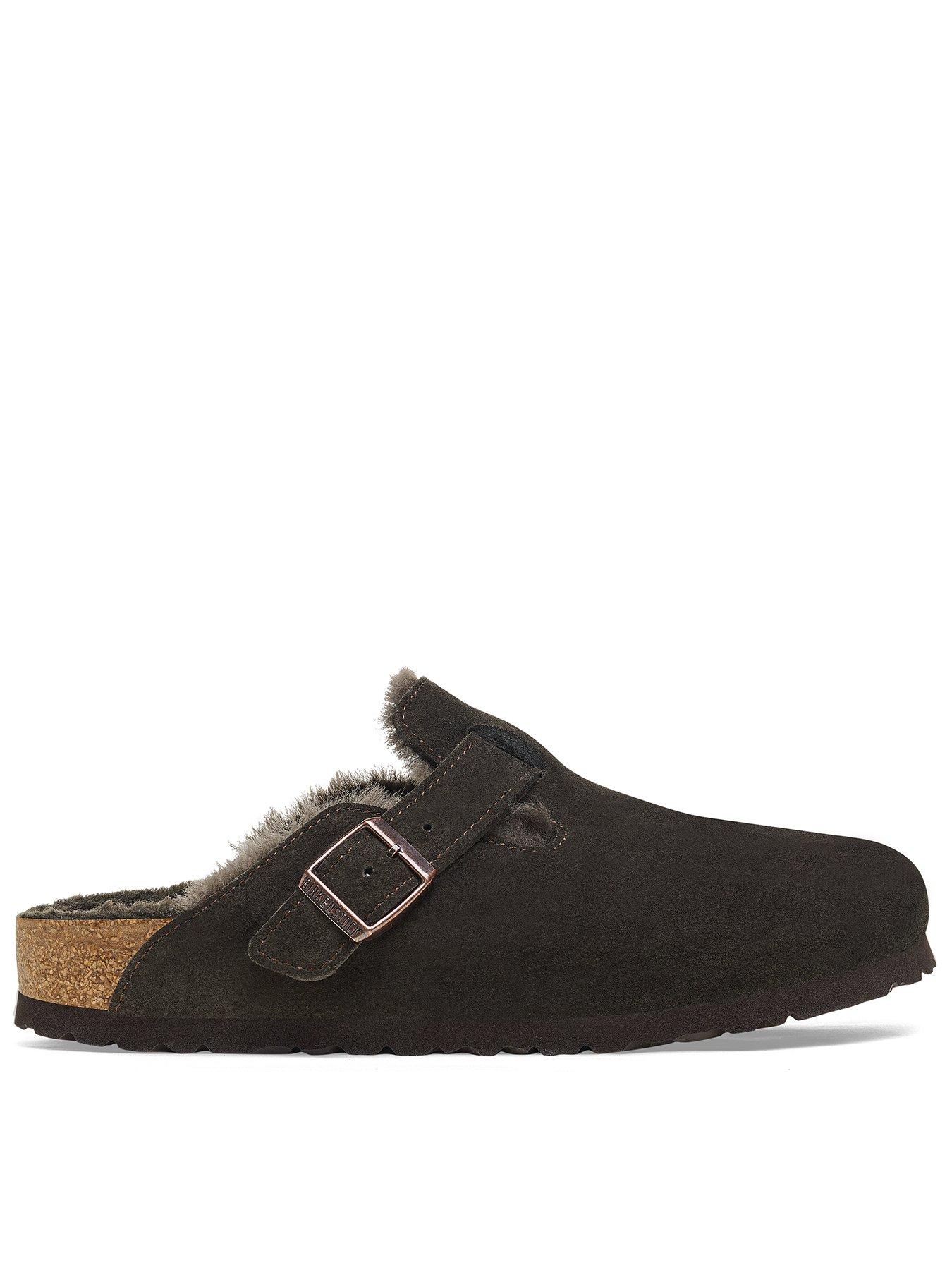 Image 1 of 3 of Birkenstock Womens Boston Shearling Suede Clog - Mocca