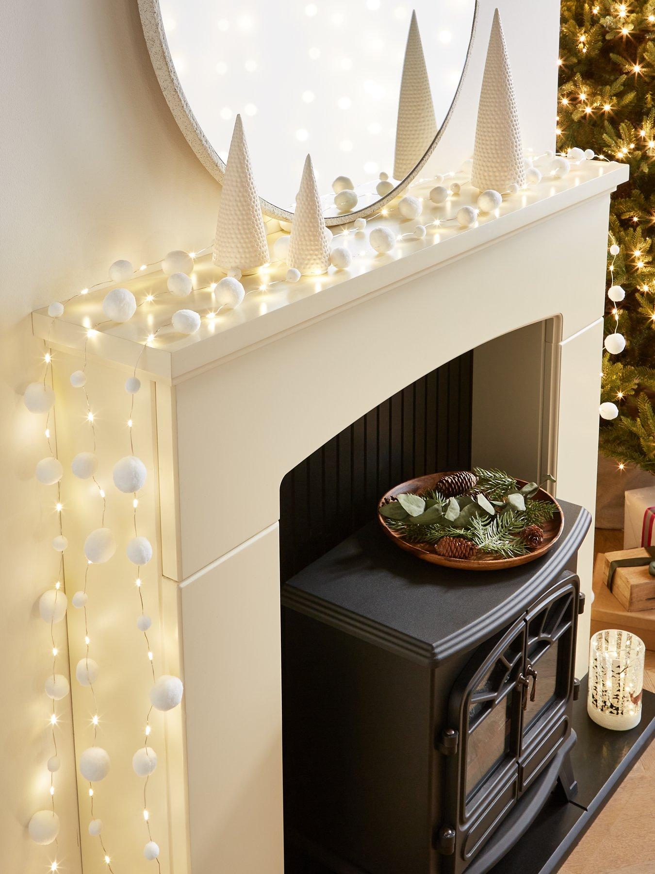 Very Home 100 LED Snowball Light Garland Christmas Decoration