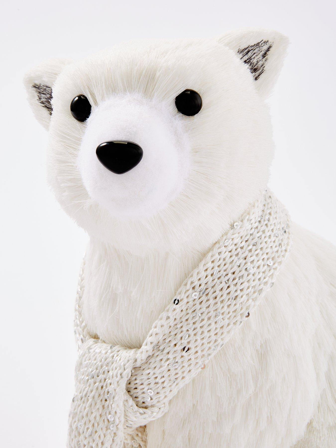 very-home-27-cm-flocked-polar-bear-in-scarf-christmas-decorationback