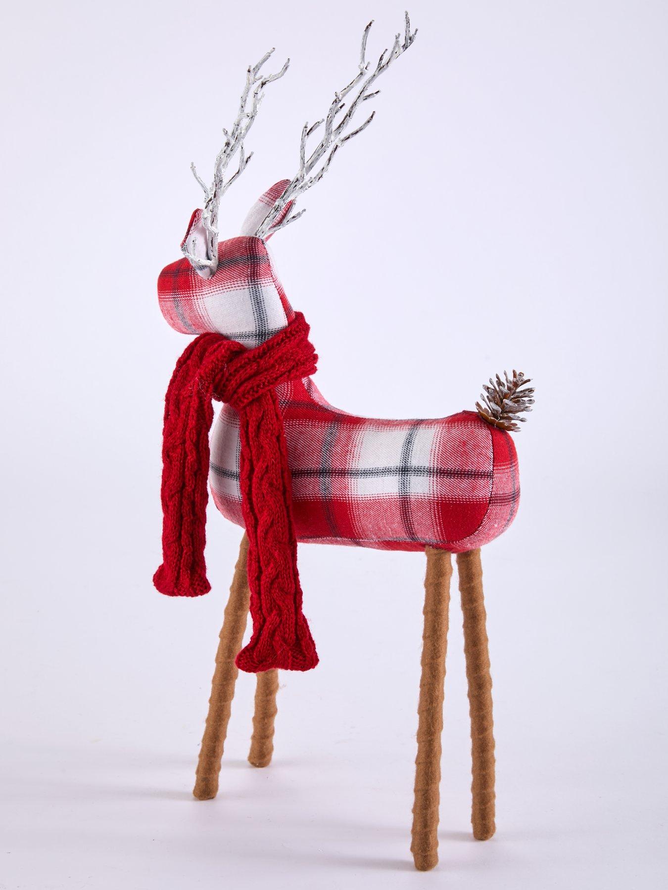 very-home-38nbspcm-tartan-standing-reindeer-with-scarf-christmas-decorationback