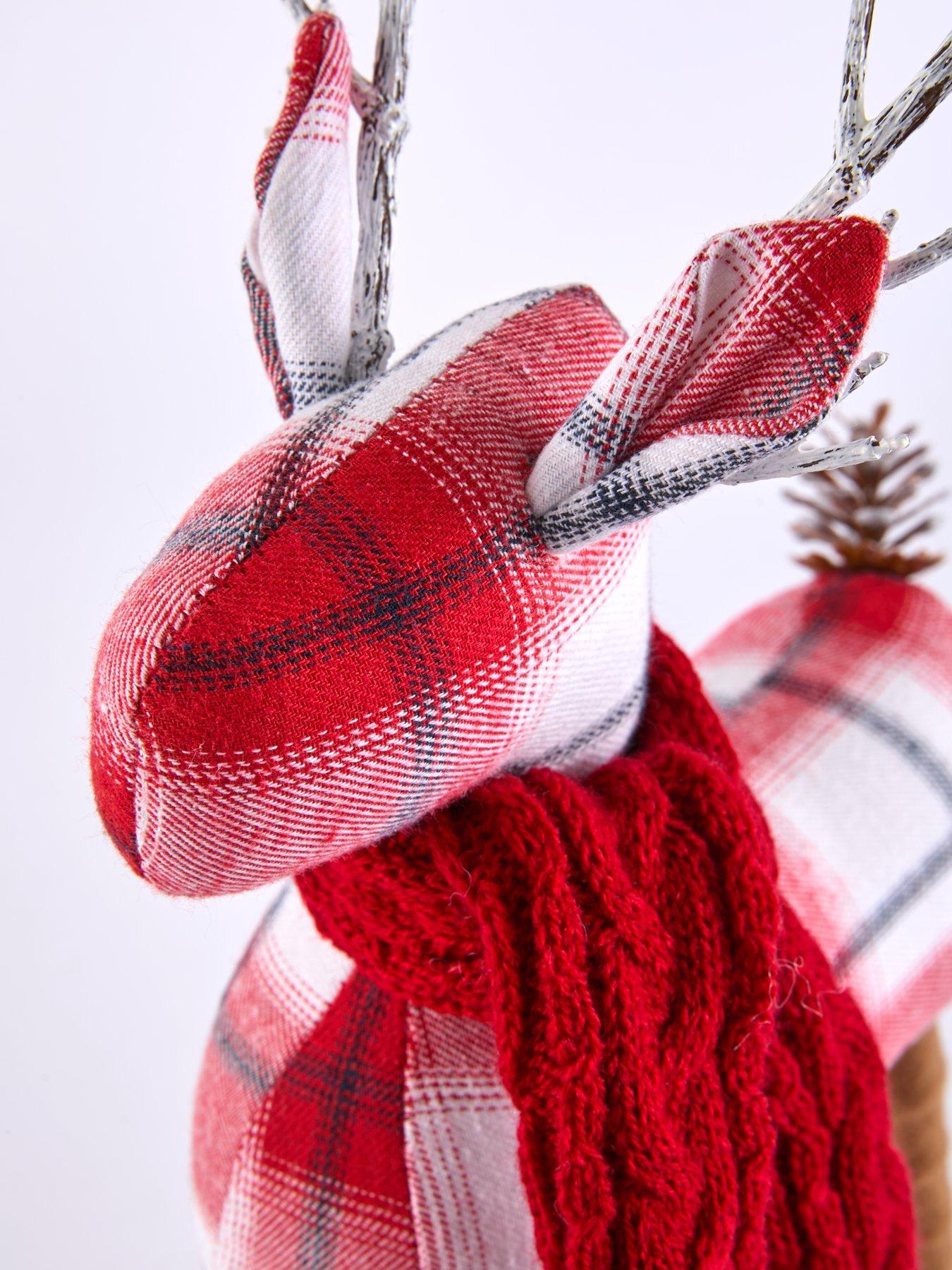 very-home-38nbspcm-tartan-standing-reindeer-with-scarf-christmas-decorationdetail