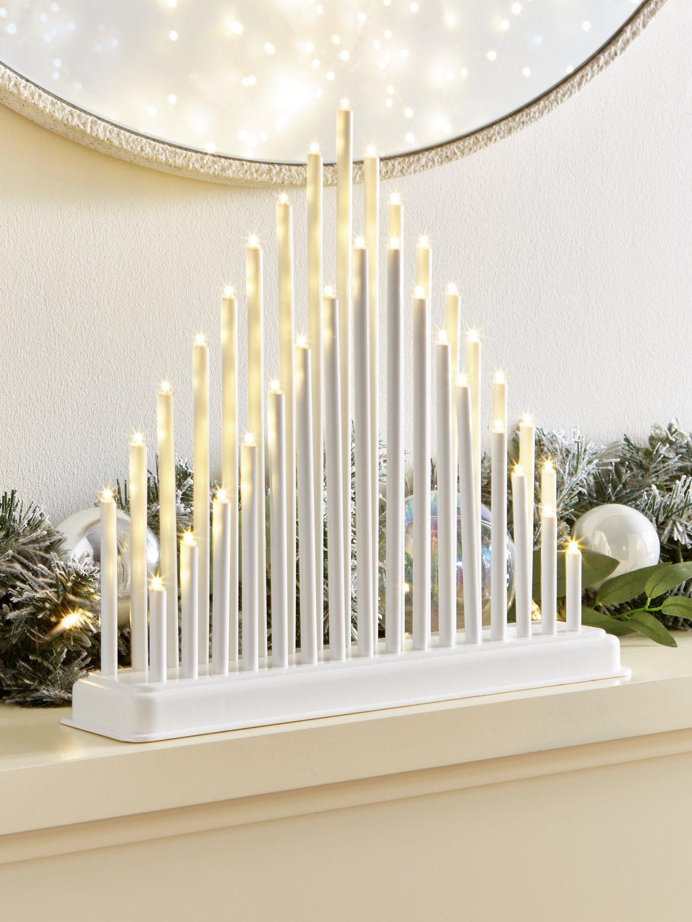 very-home-white-33-lightnbspcandle-bridge-christmas-decoration