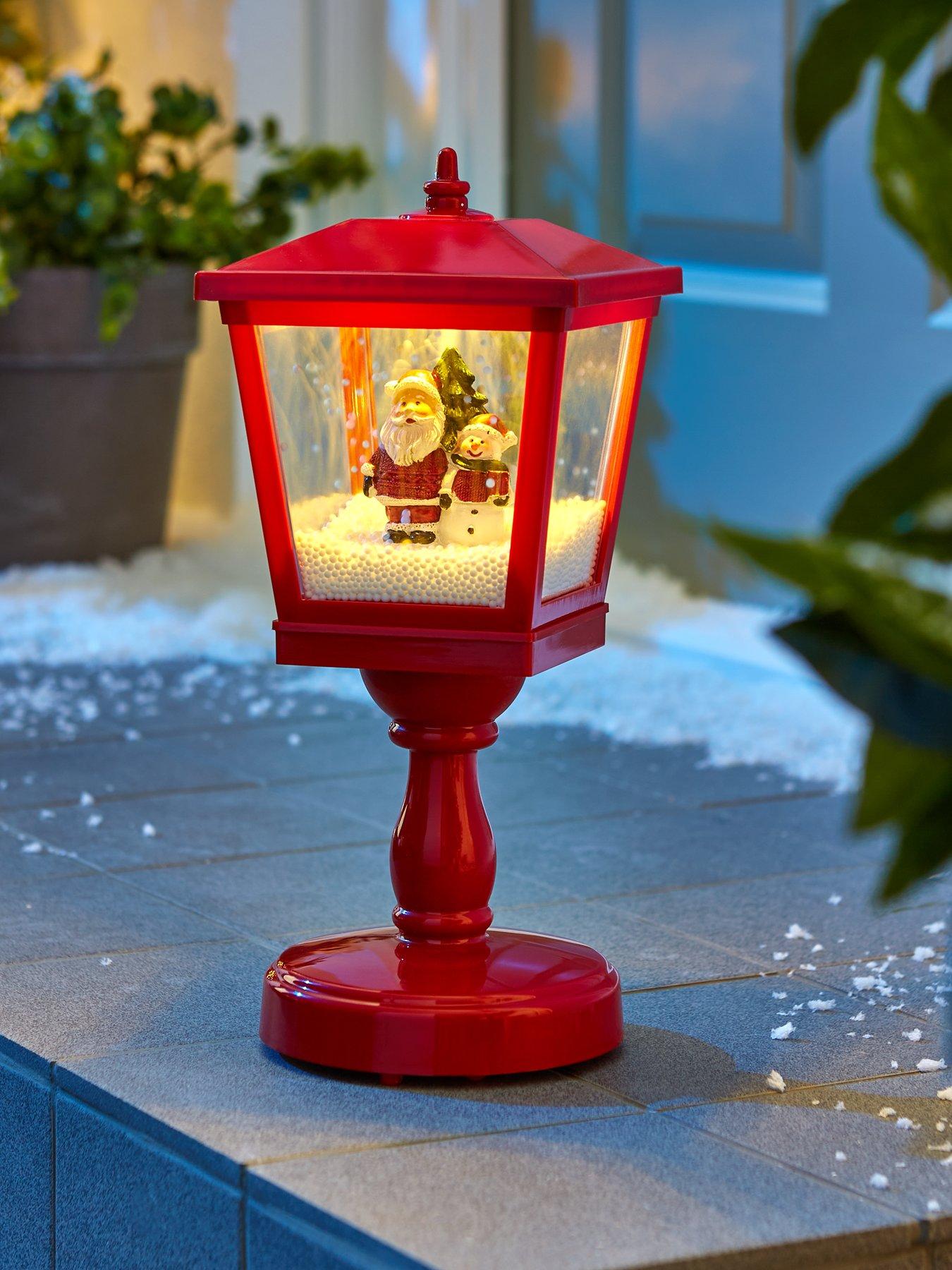 The Very Collection Christmas Scene Light Up Snowing Lantern with Music