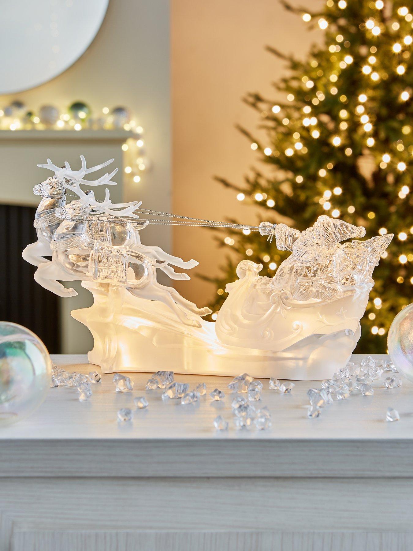 very-home-crystal-effect-santa-sleigh-christmas-decoration