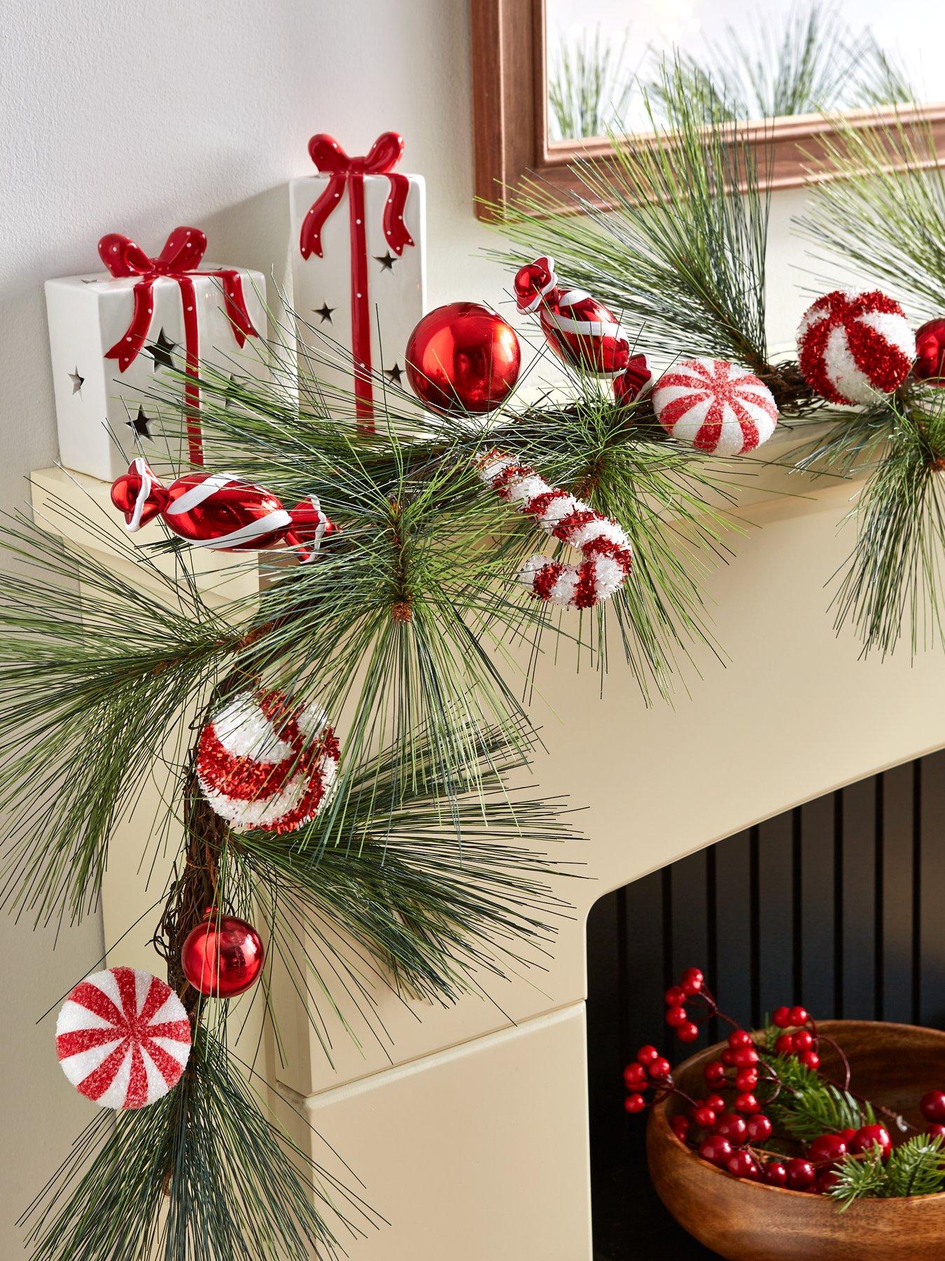 very-home-candy-cane-6ft-christmas-garland