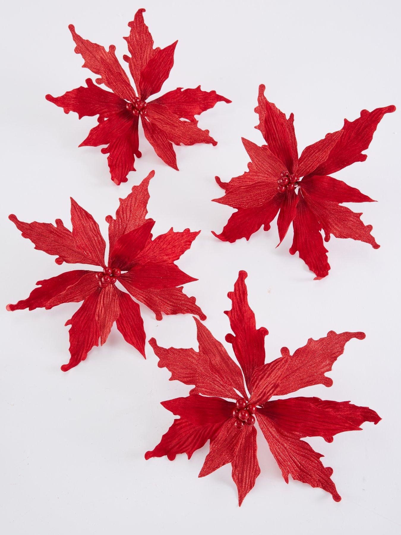 very-home-set-of-4-red-poinsettia-christmas-tree-clipsstillFront