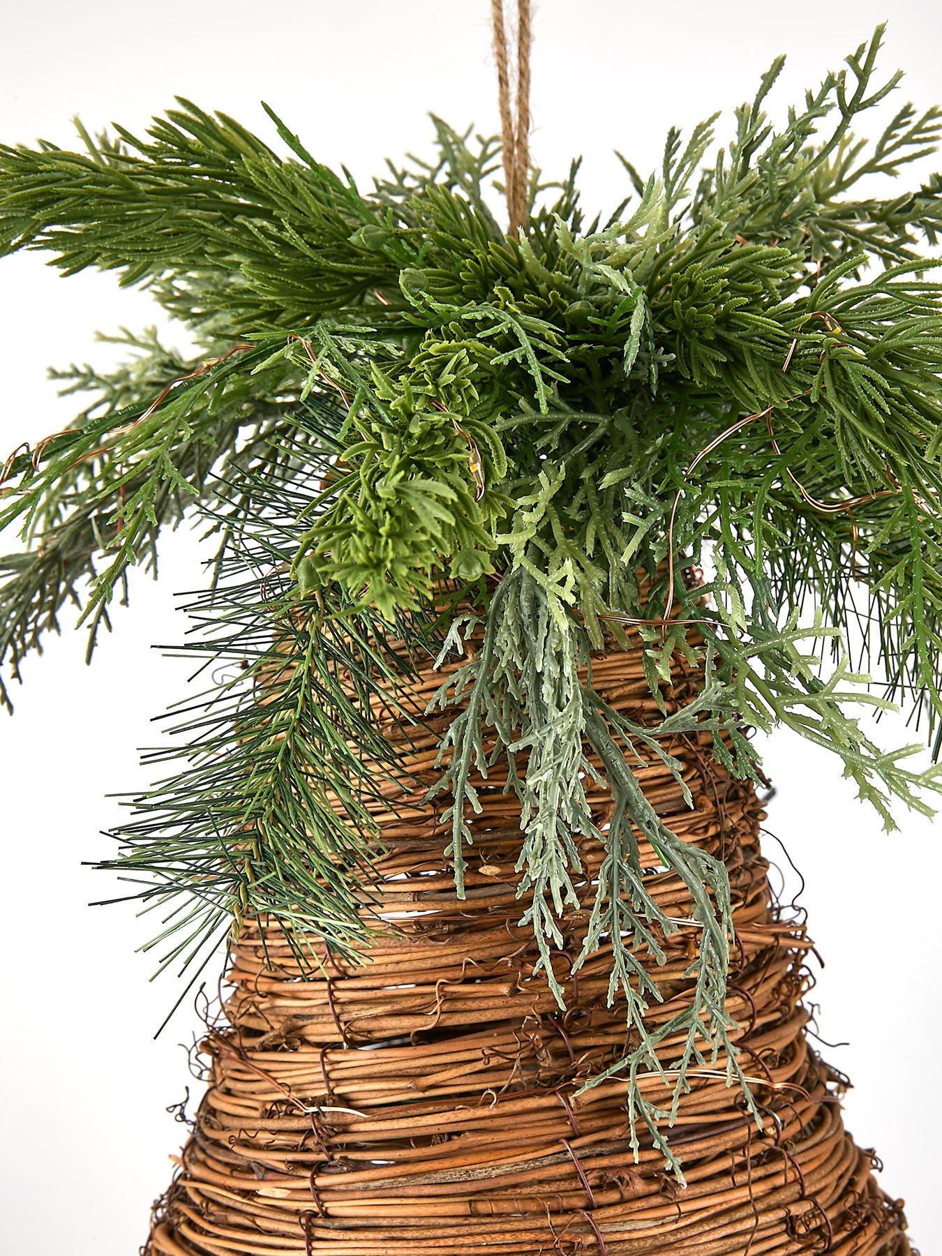 very-home-rattan-pre-lit-bell-with-foliage-christmas-decorationdetail