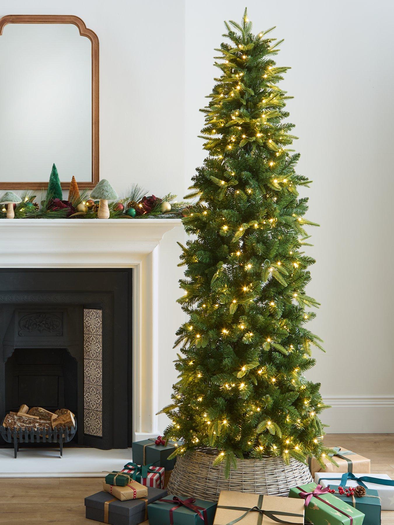 very-home-6ft-newburgh-mixed-tips-slim-pre-lit-christmas-tree