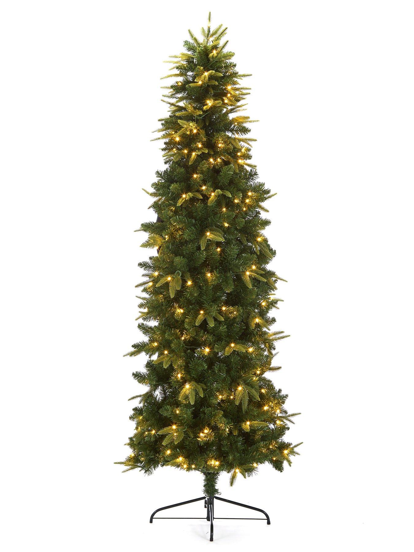 very-home-7ft-210-cm-newburgh-mixed-tips-slim-pre-lit-christmas-treestillFront