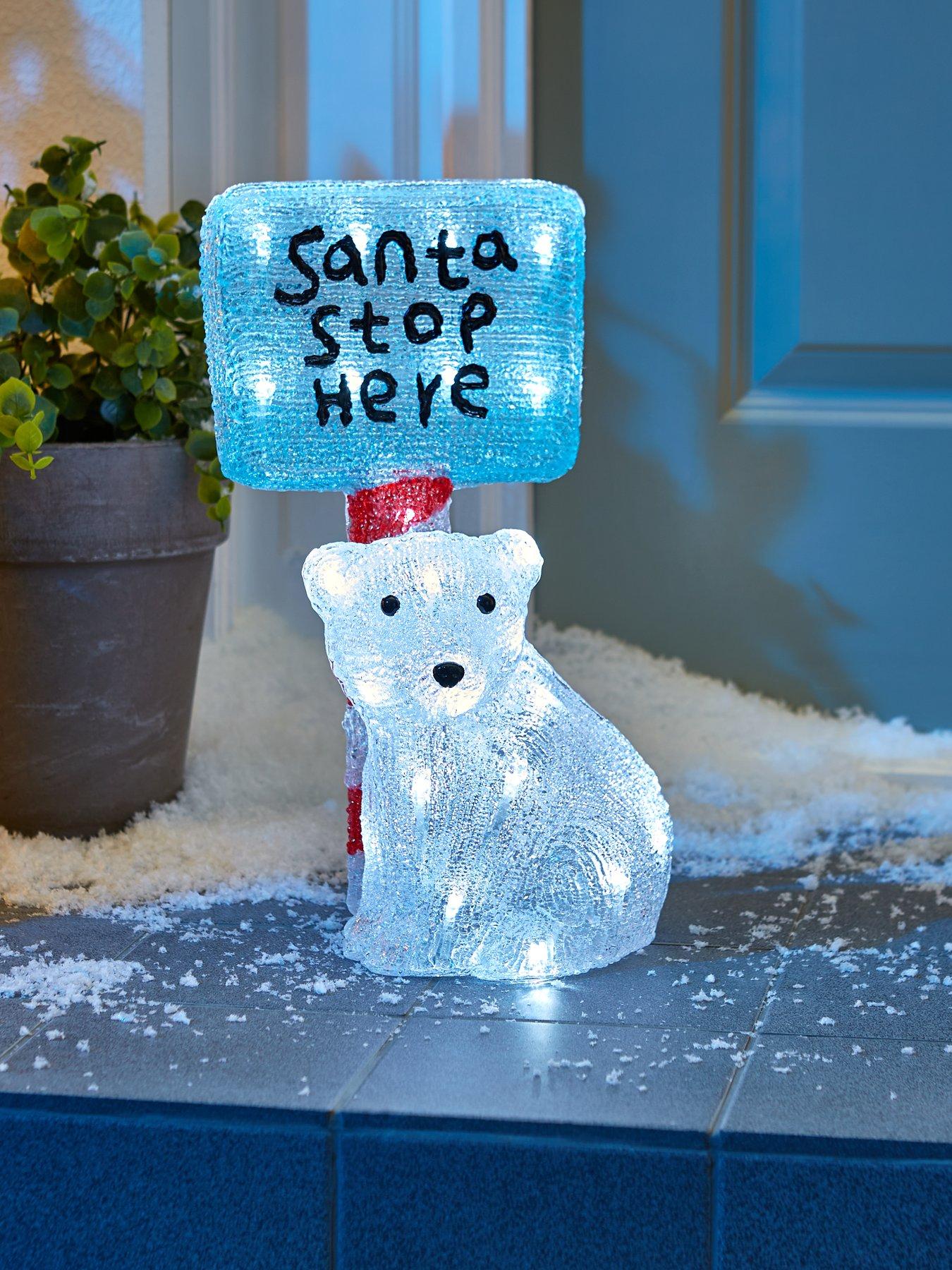 very-home-acrylic-spun-litnbsppolar-bearnbspsanta-stop-here-sign-outdoornbspchristmas-decoration