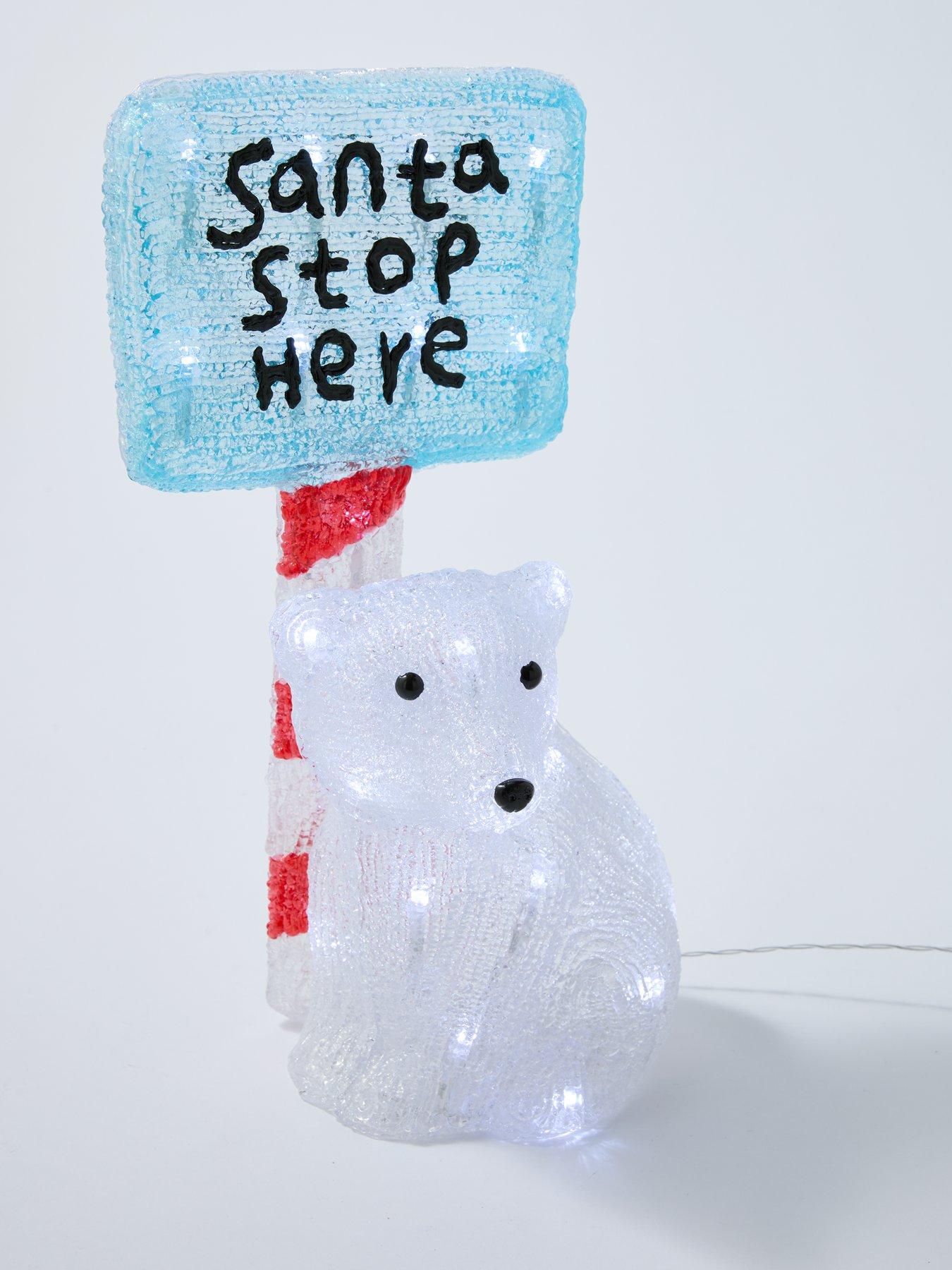 very-home-acrylic-spun-litnbsppolar-bearnbspsanta-stop-here-sign-outdoornbspchristmas-decorationstillFront