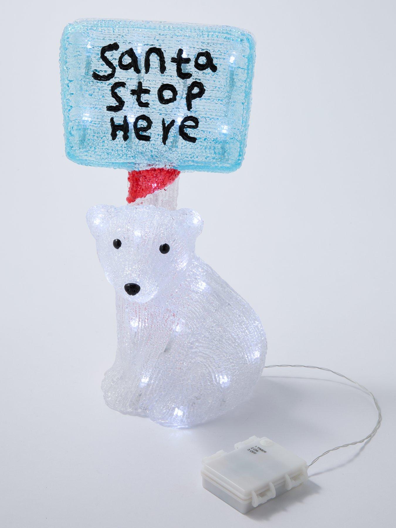 very-home-acrylic-spun-litnbsppolar-bearnbspsanta-stop-here-sign-outdoornbspchristmas-decorationoutfit