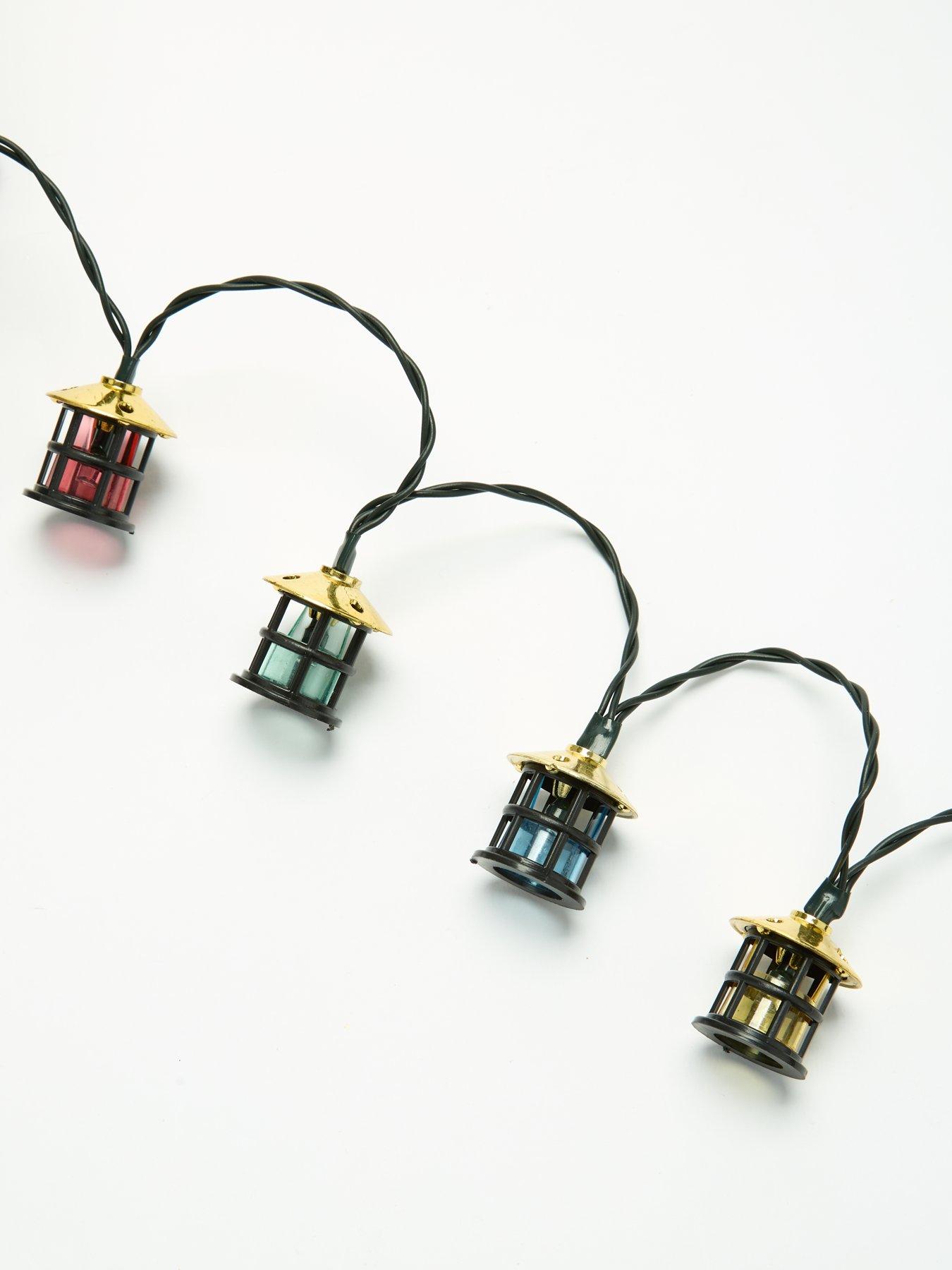 Image 2 of 6 of The Very Collection Battery Operated Traditional Lantern Outdoor Christmas Lights