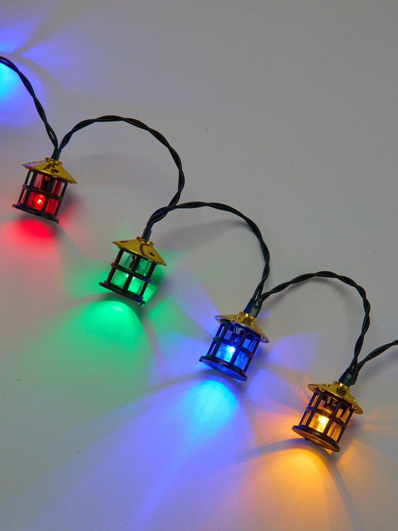 Image 3 of 6 of The Very Collection Battery Operated Traditional Lantern Outdoor Christmas Lights