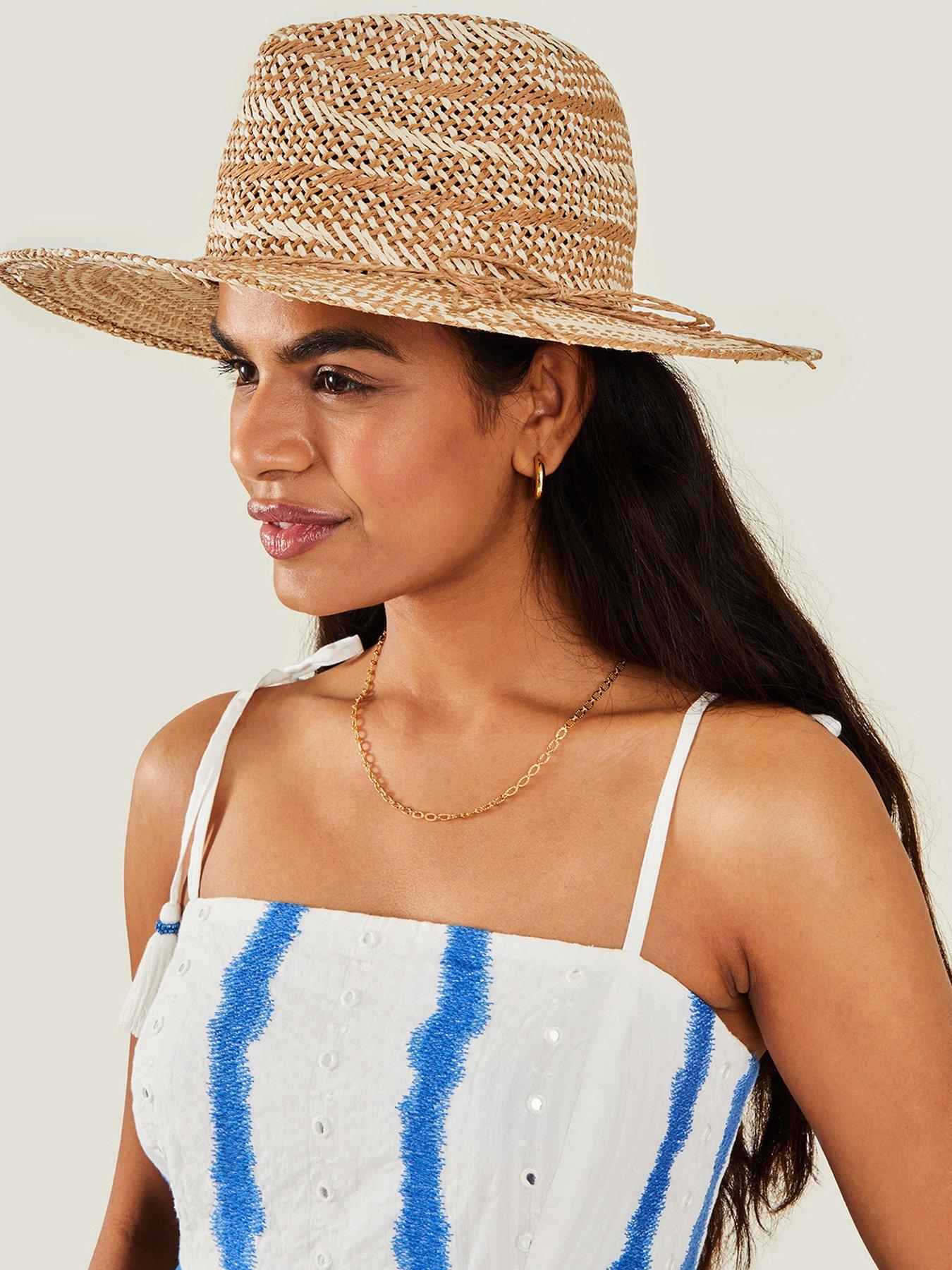 Image 2 of 4 of Accessorize Stripe Fedora