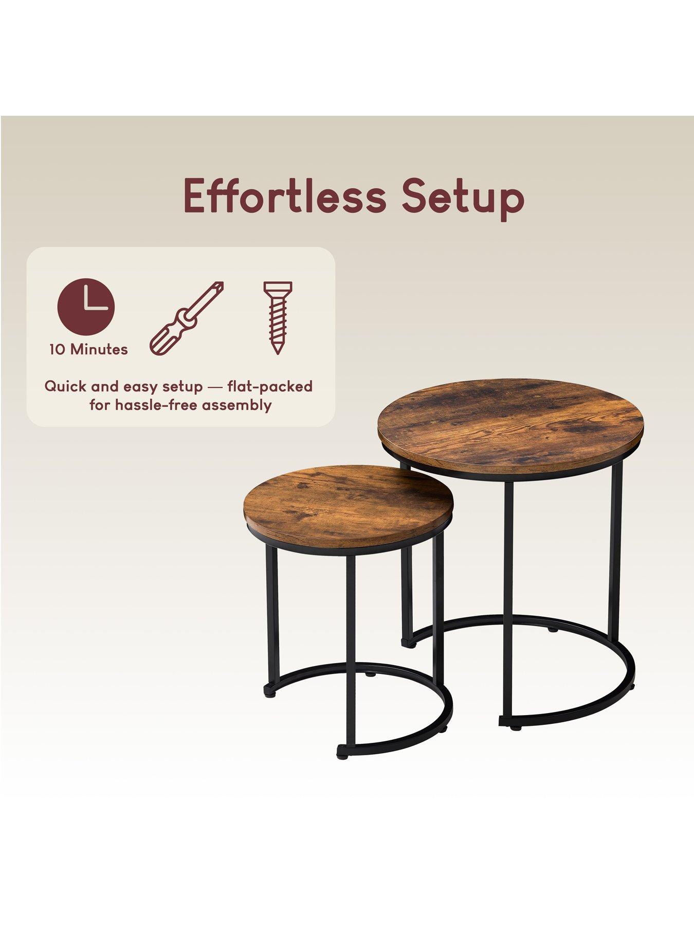 Image 5 of 7 of Vida Designs Brooklyn Nest Of 2 Round Tables