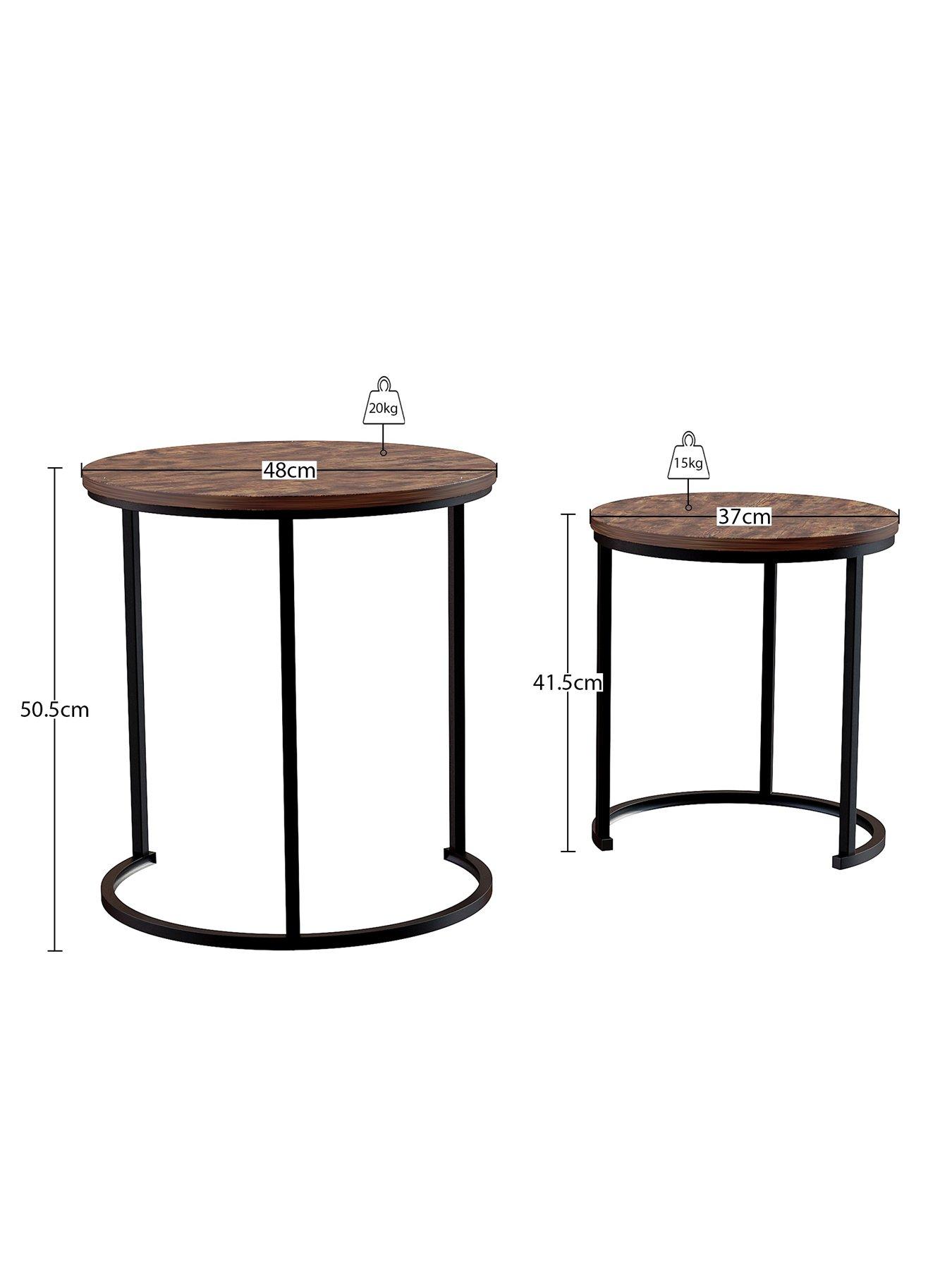 Image 6 of 6 of Vida Designs Brooklyn Nest Of 2 Round Tables