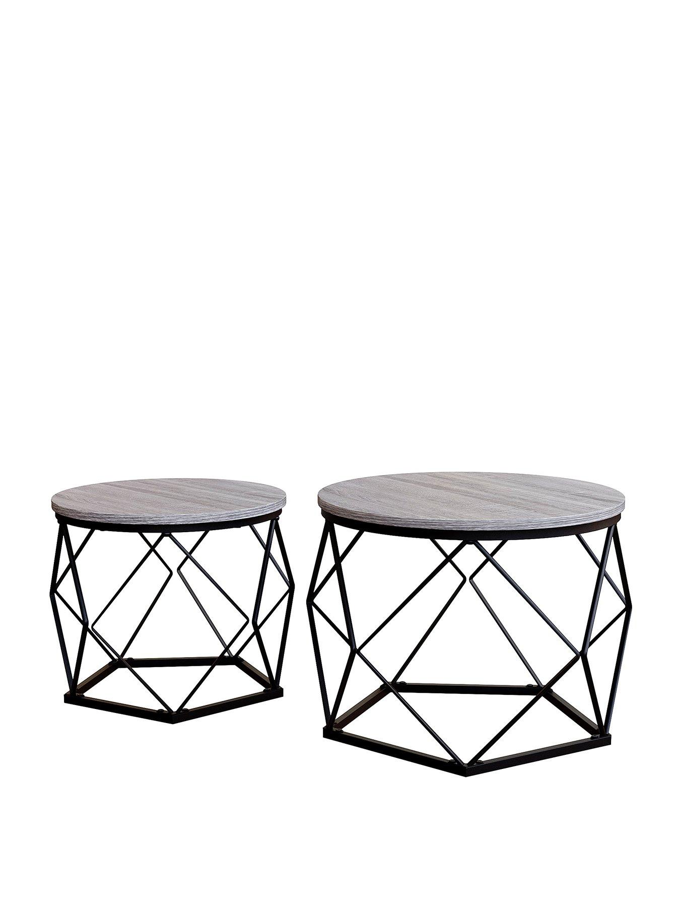 Image 2 of 6 of Vida Designs Brooklyn Nest Of 2 Geometric Tables