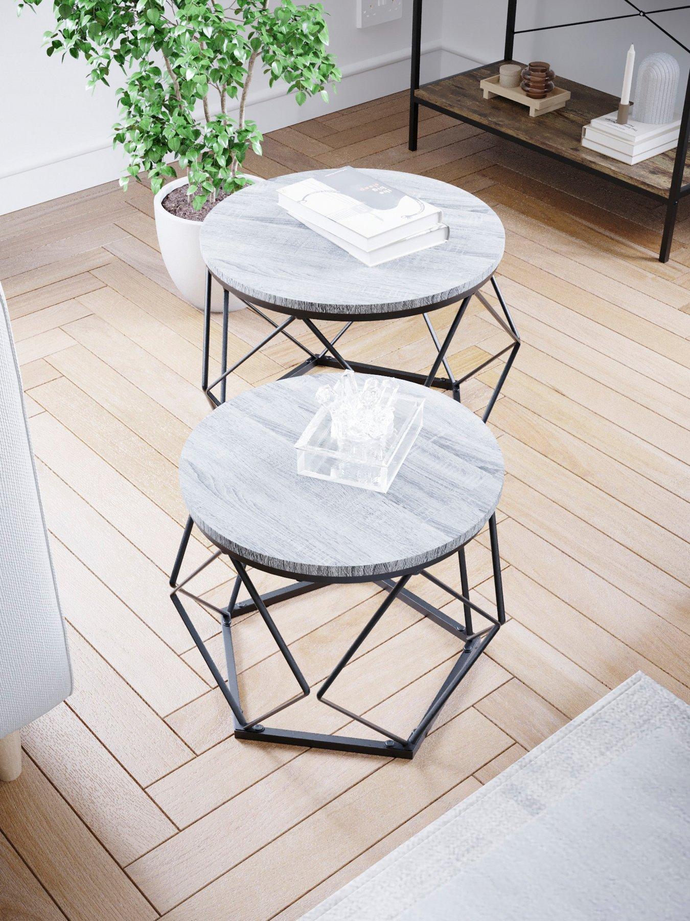 Image 4 of 6 of Vida Designs Brooklyn Nest Of 2 Geometric Tables