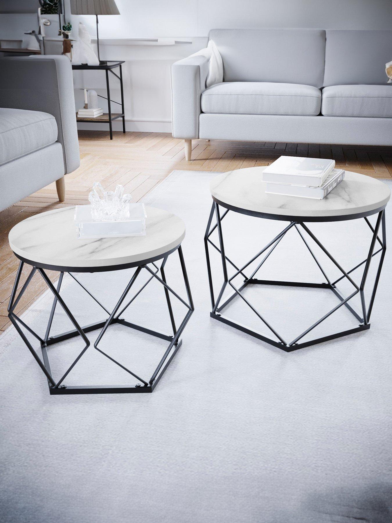 Image 1 of 6 of Vida Designs Brooklyn Nest Of 2 Geometric Tables