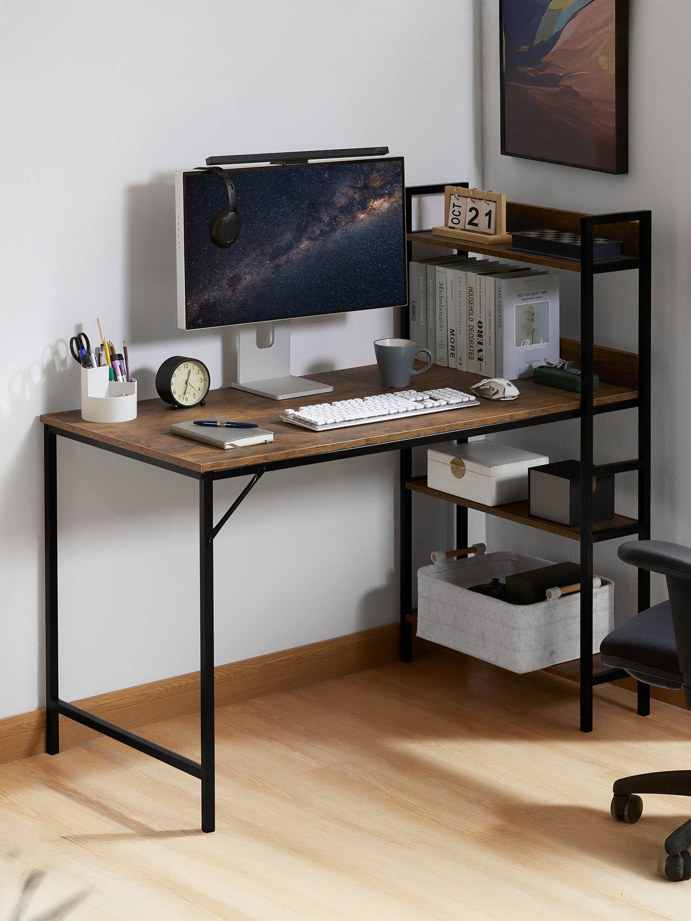Vida Designs Brooklyn Desk With 3 Shelves
