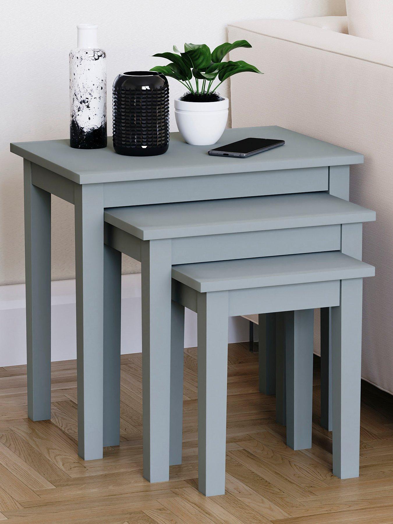 Vida Designs Yorkshire Nest of 3 Tables - Grey