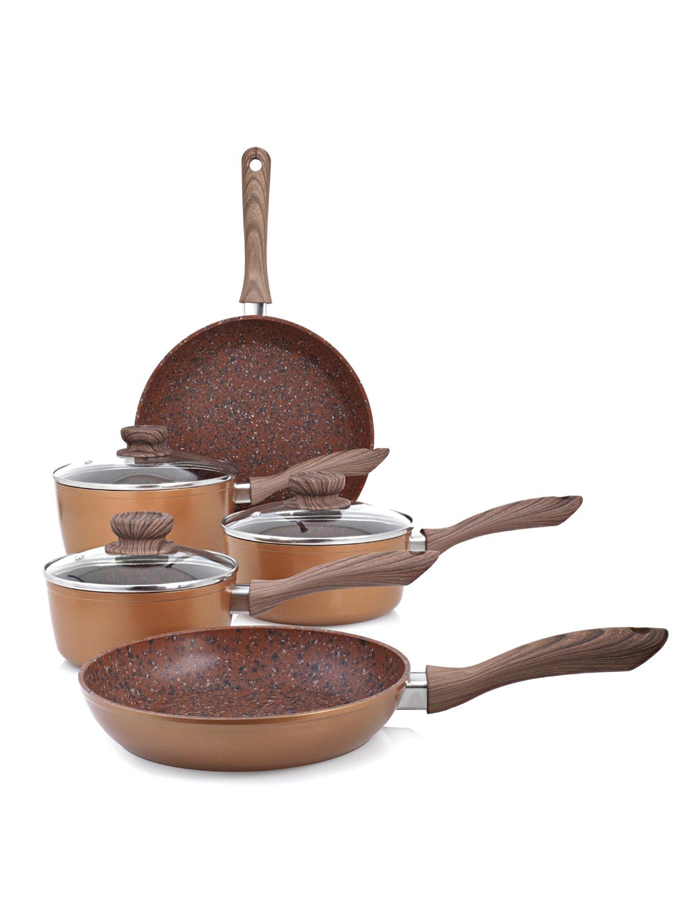 Image 2 of 3 of JML Copper Stone 5-Piece Saucepan and Frying Pan Set