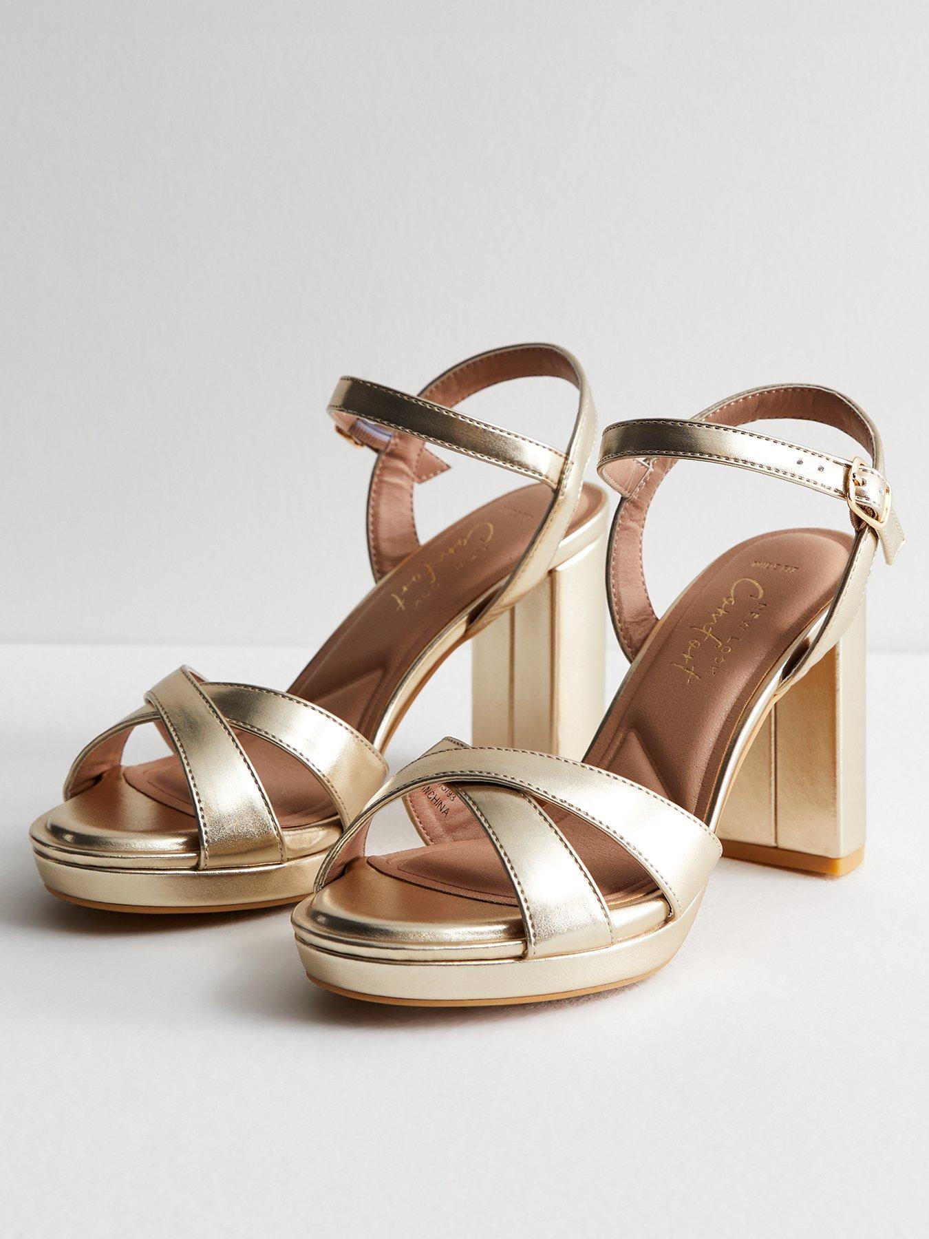 new-look-wide-fit-gold-cross-over-platform-block-heel-sandalsstillFront