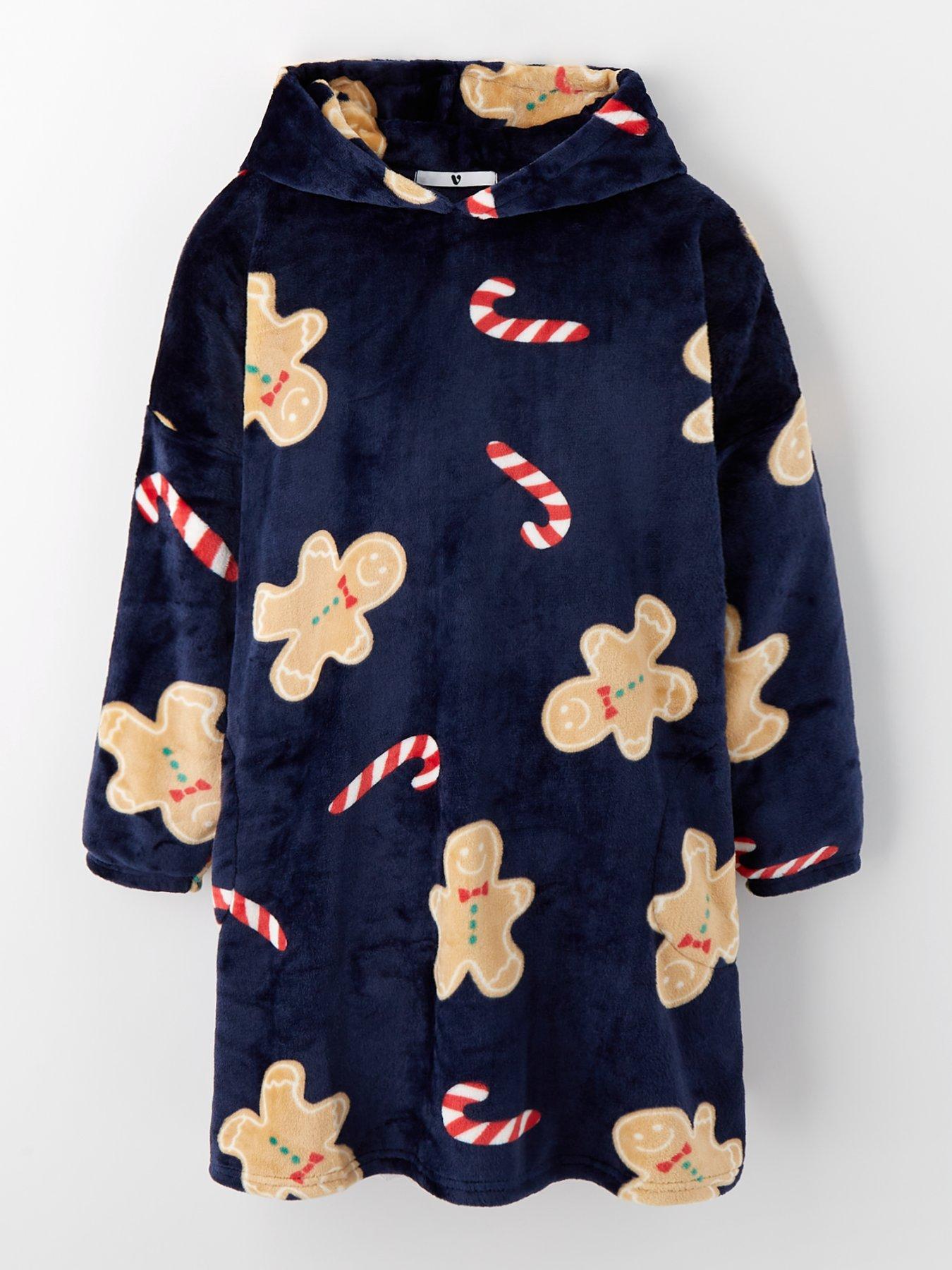 Mini V by Very Kids Family Christmas Print Fleece Snuggle Blanket - Main Image