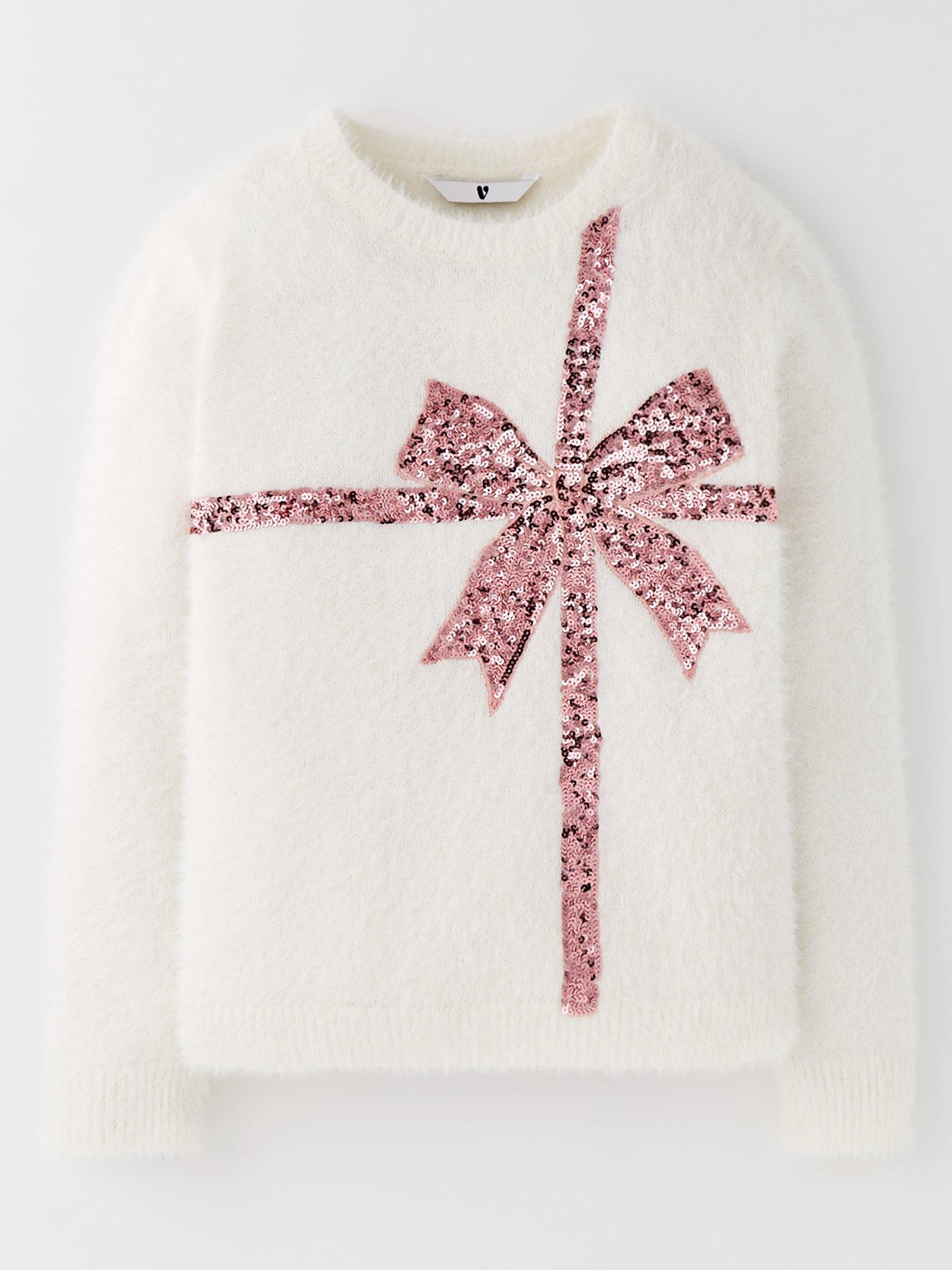 v-by-very-girls-christmas-present-knitted-jumper-white