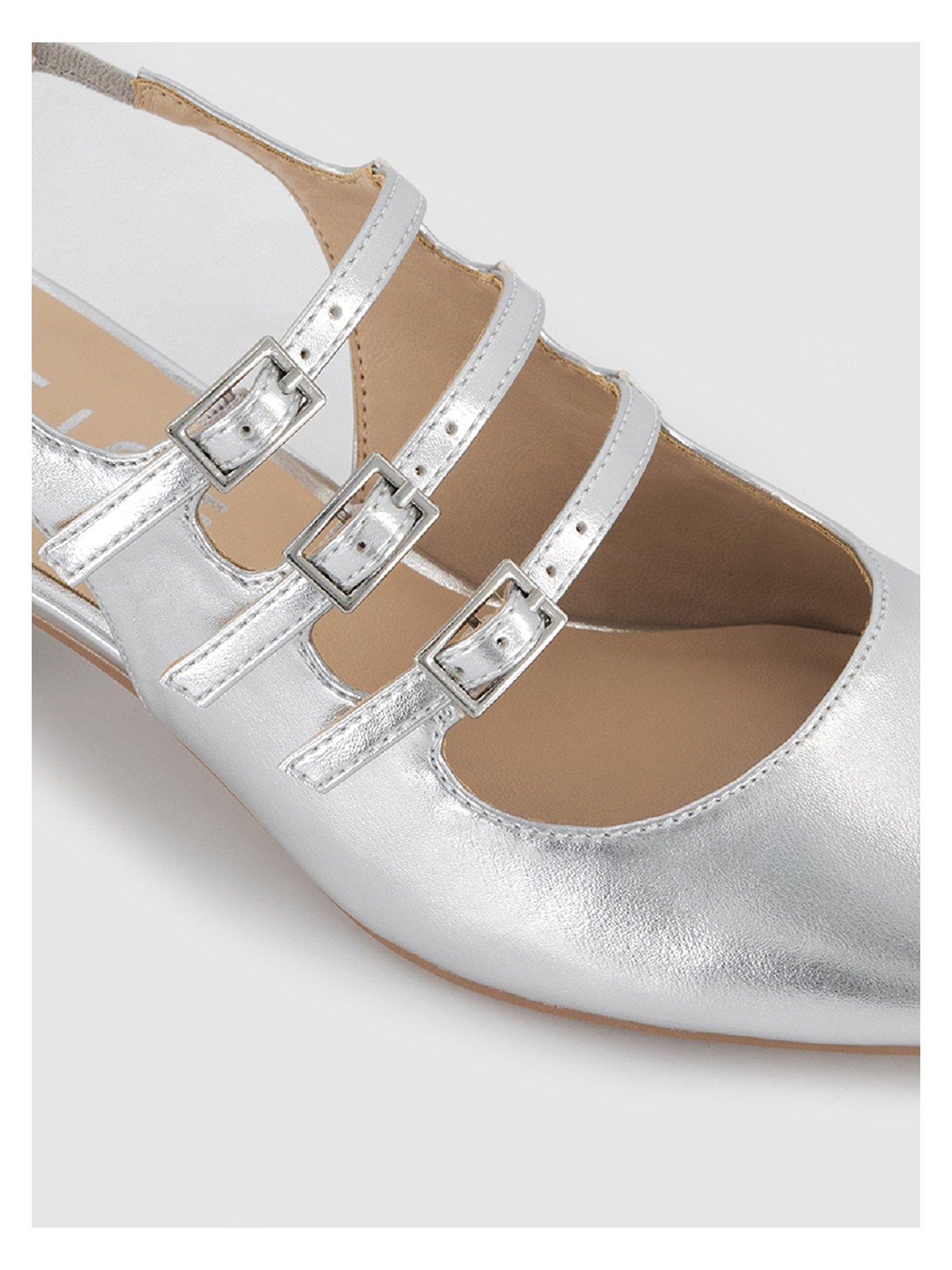 office-slingback-double-strap-mary-jane-block-heel-silveroutfit