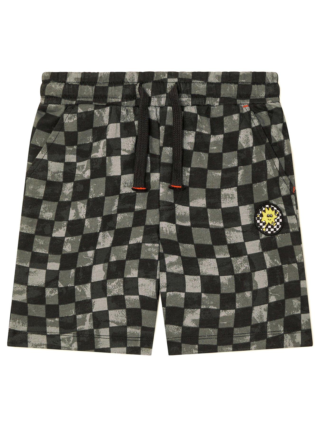 monsoon-boys-checkerboard-shorts-black