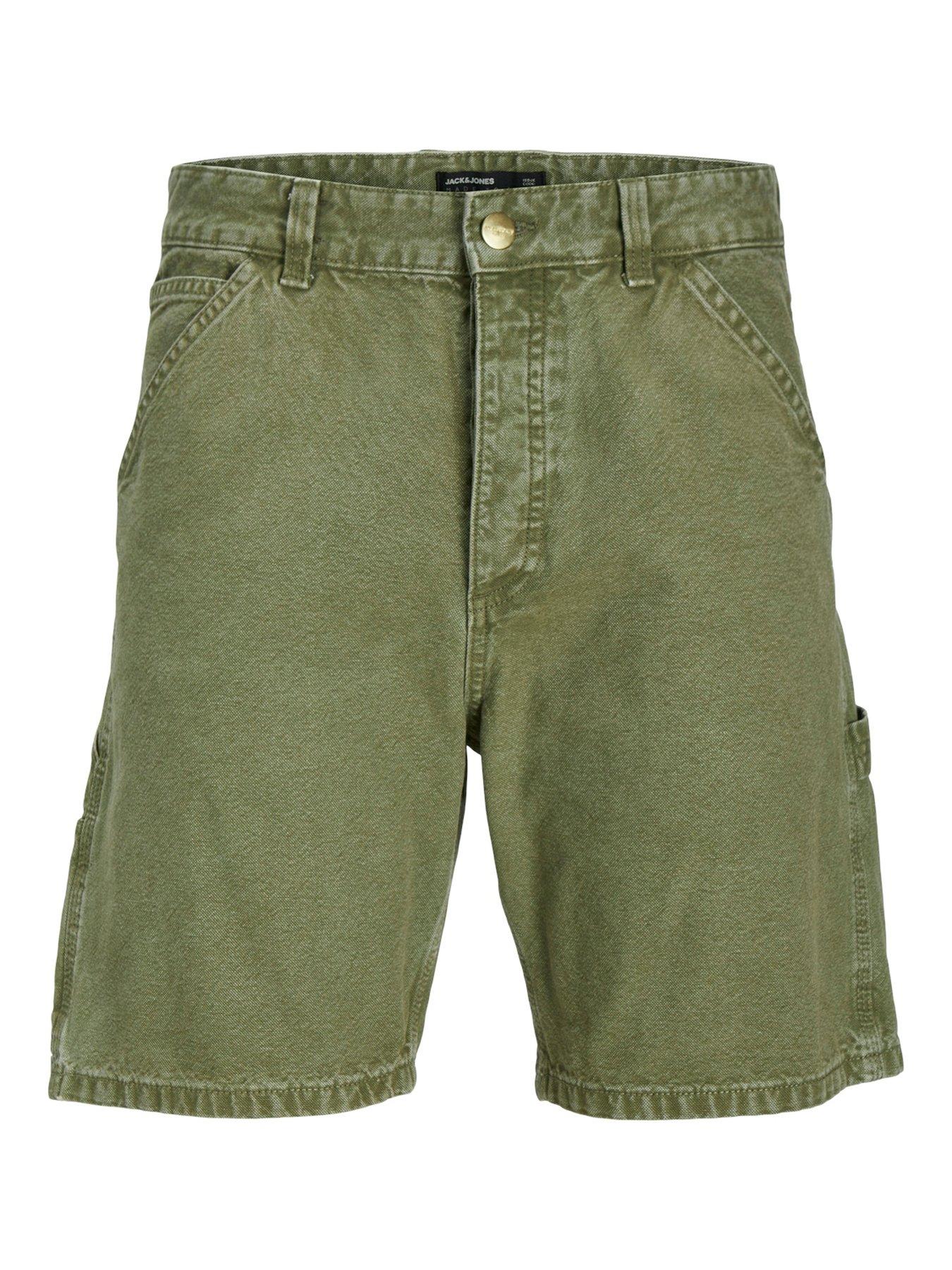 jack-jones-jack-amp-jones-loose-fit-carpenter-denim-shorts-green