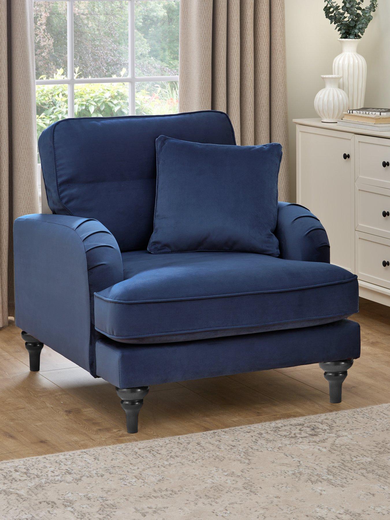 Very Home Victoria Fabric Armchair - Navy - FSC® Certified