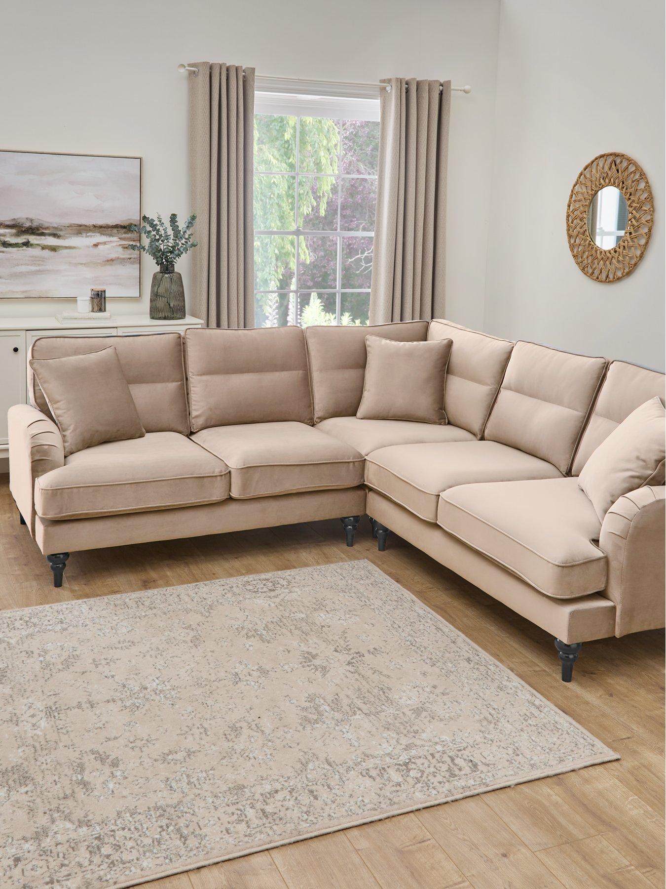 Image 1 of 7 of The Very Collection Victoria Fabric&nbsp;Corner Group Sofa&nbsp;- Mink -&nbsp;FSC&reg; Certified