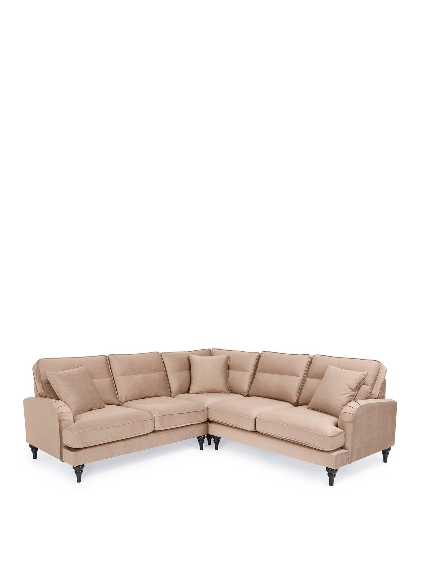 Image 2 of 7 of The Very Collection Victoria Fabric&nbsp;Corner Group Sofa&nbsp;- Mink -&nbsp;FSC&reg; Certified