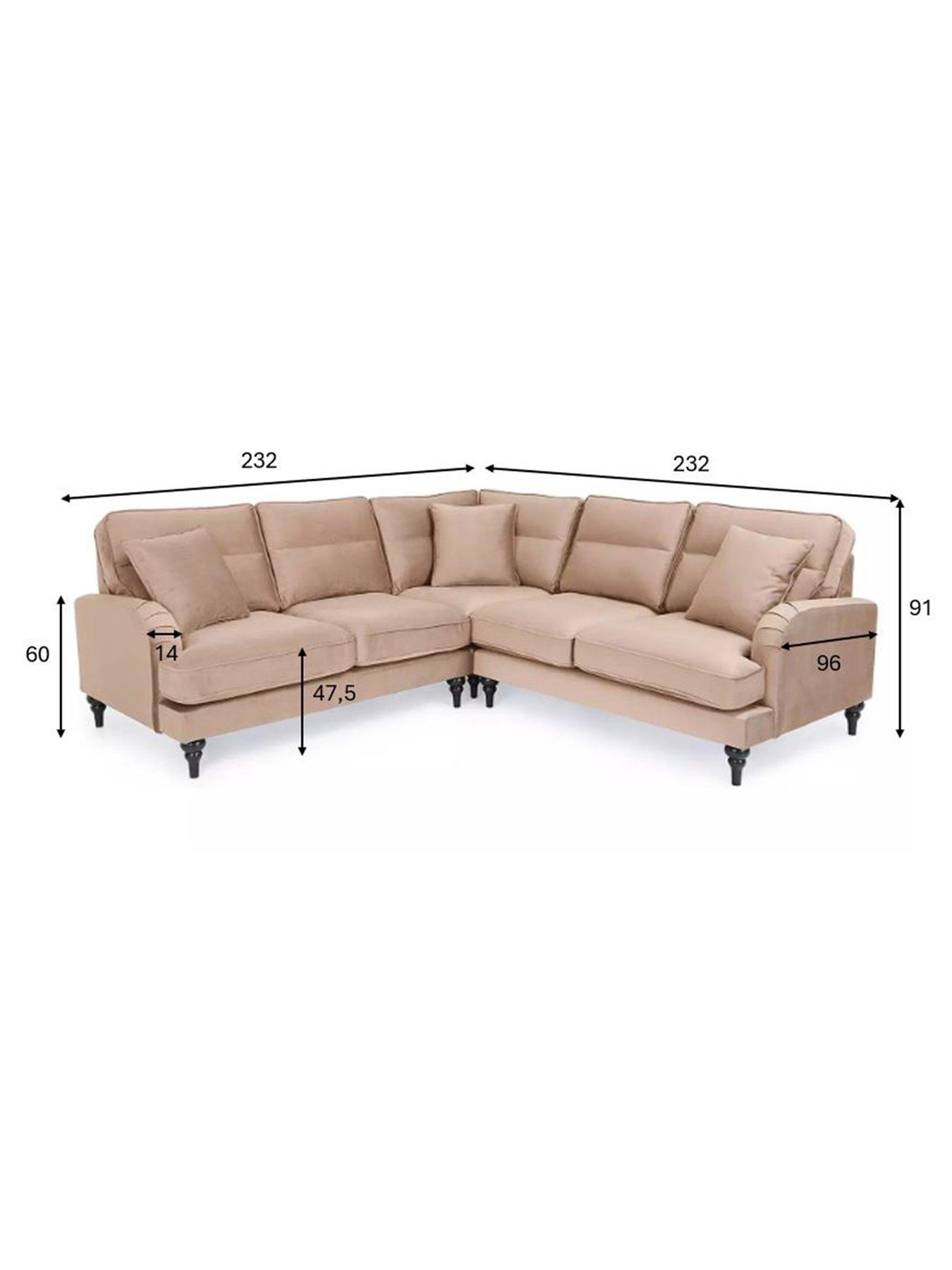 Image 6 of 7 of The Very Collection Victoria Fabric&nbsp;Corner Group Sofa&nbsp;- Mink -&nbsp;FSC&reg; Certified