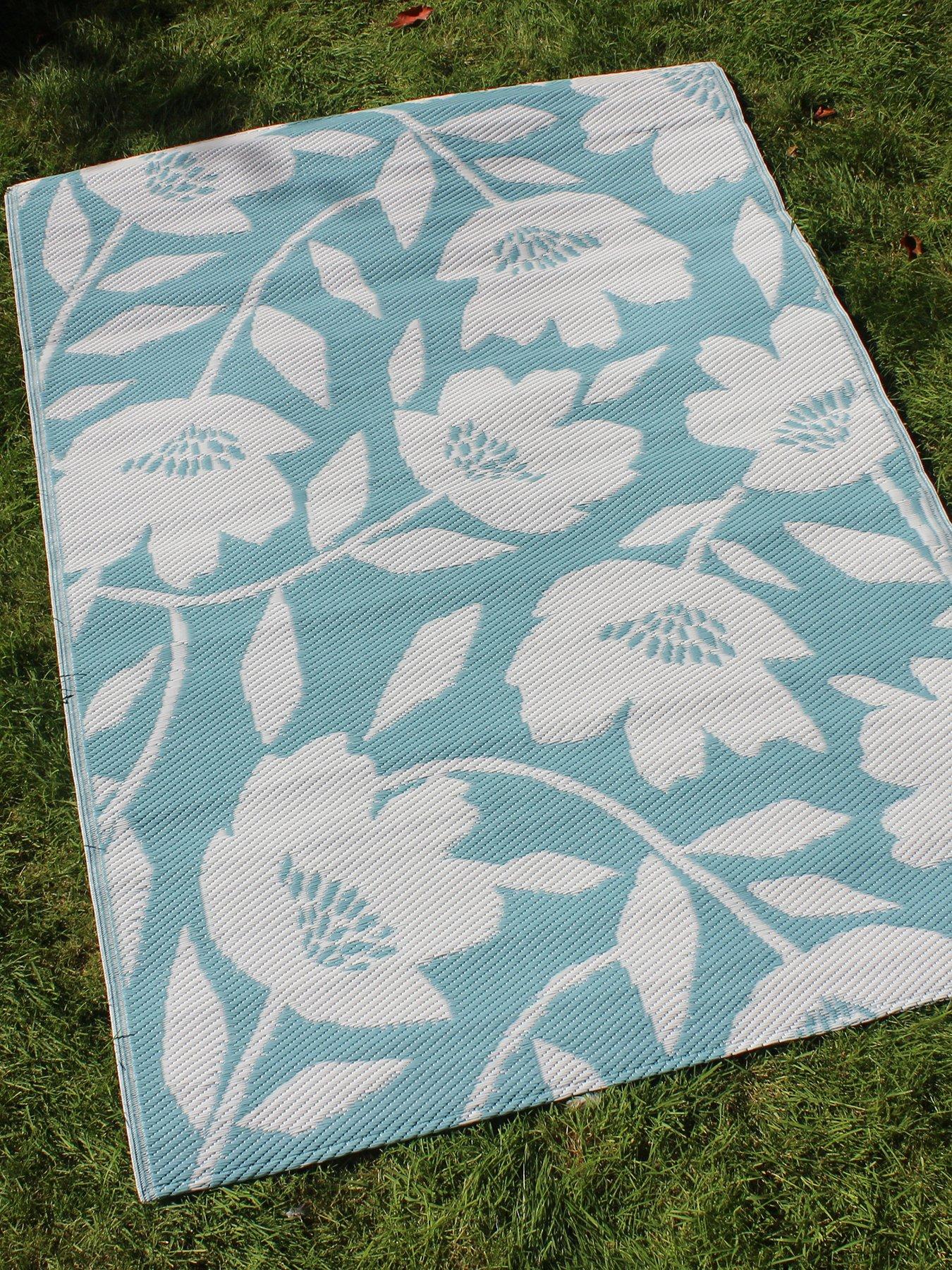 Image 1 of 3 of Fusion Luna Outdoor Rug - Duck Egg