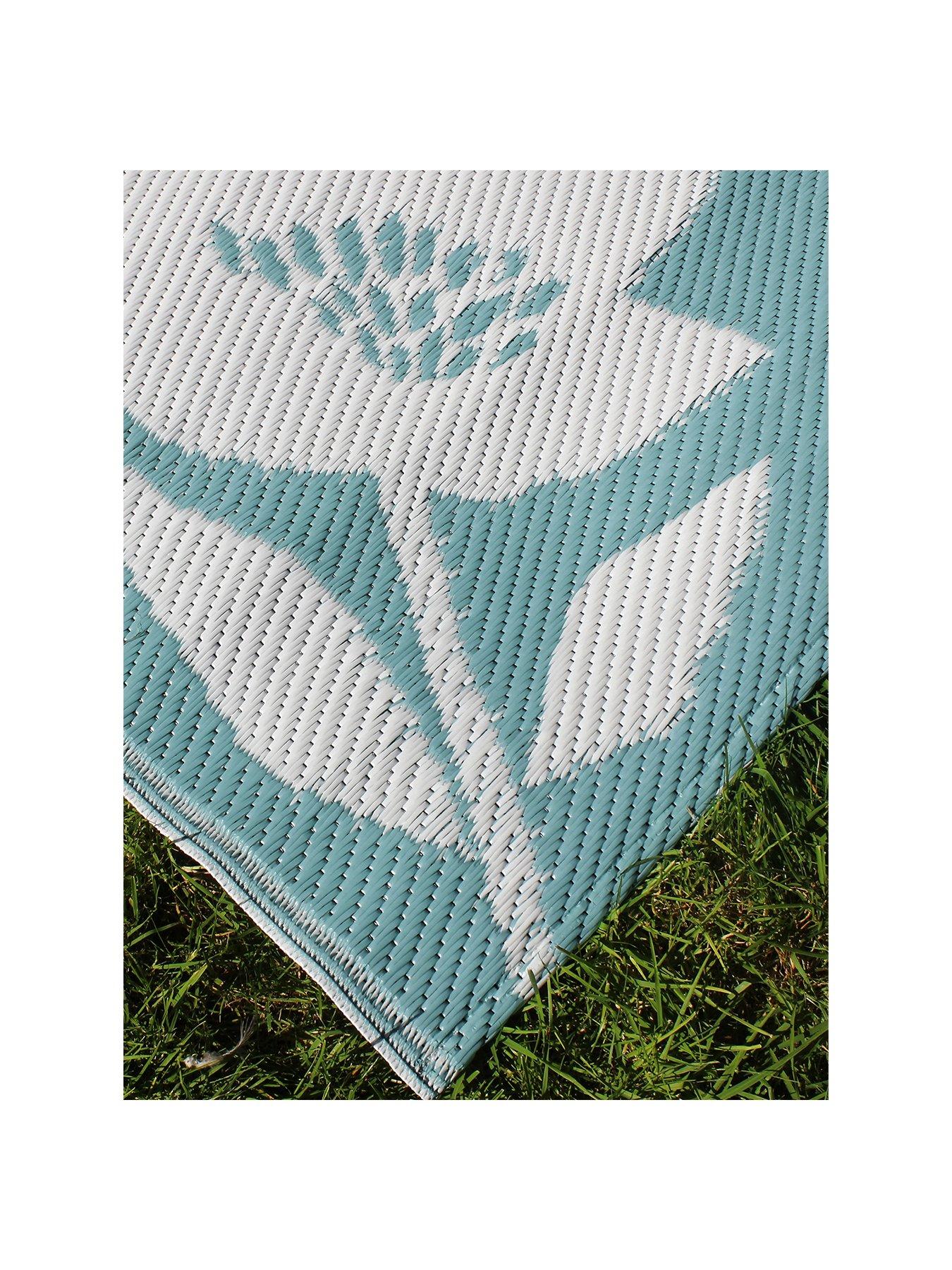 Image 2 of 3 of Fusion Luna Outdoor Rug - Duck Egg